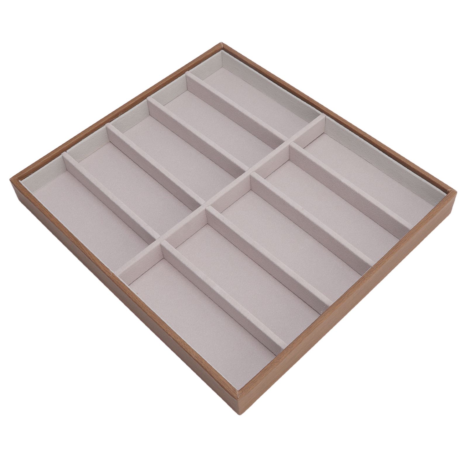 Sunglasses Display Tray PU Wood Grain Sunglasses Storage Case for Home Glasses Store 10 Grids - Image 6