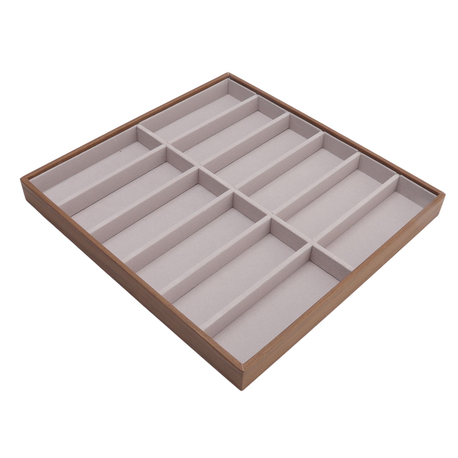 Sunglasses Display Tray PU Wood Grain Sunglasses Storage Case for Home Glasses Store 12 Grids - Image 2