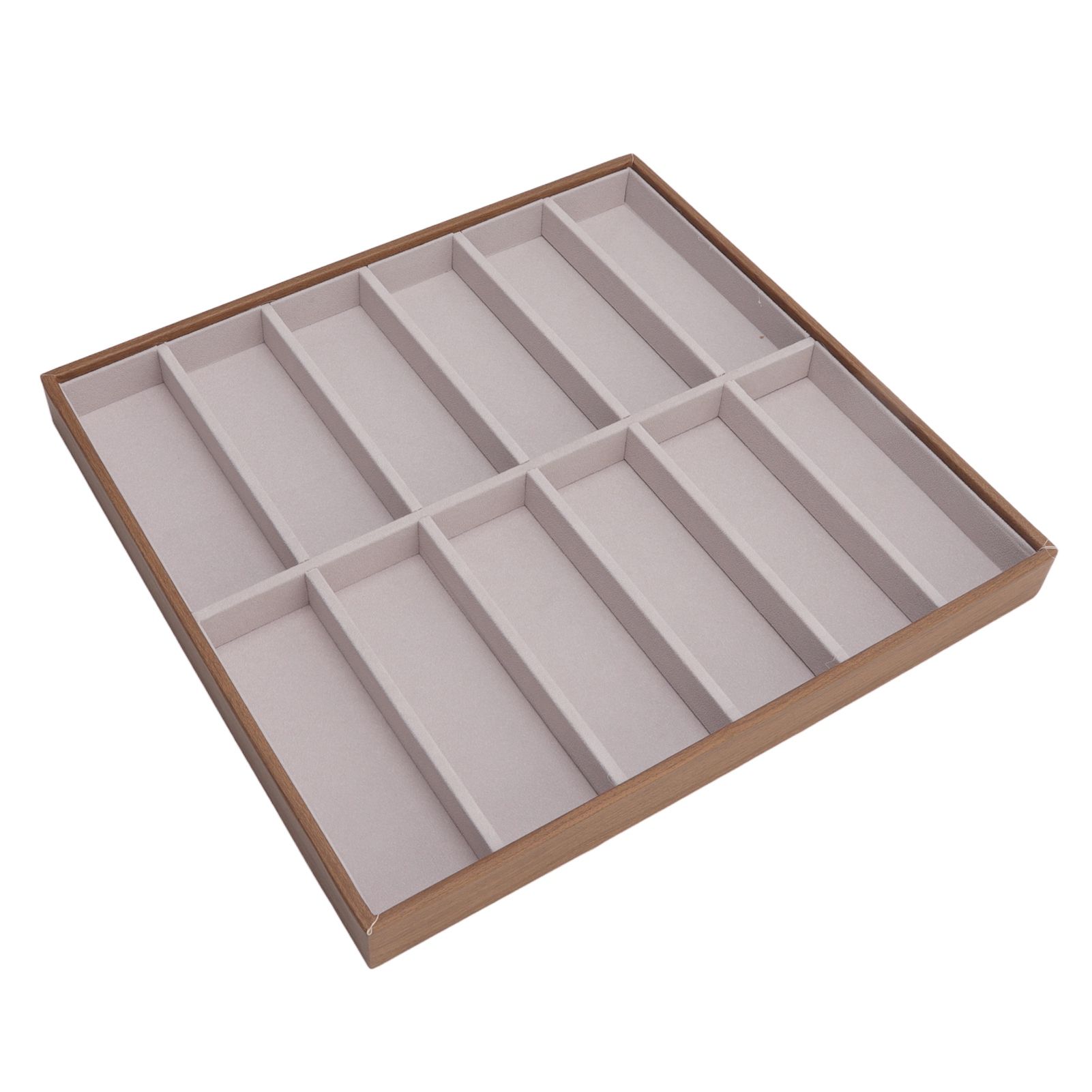 Sunglasses Display Tray PU Wood Grain Sunglasses Storage Case for Home Glasses Store 12 Grids - Image 3