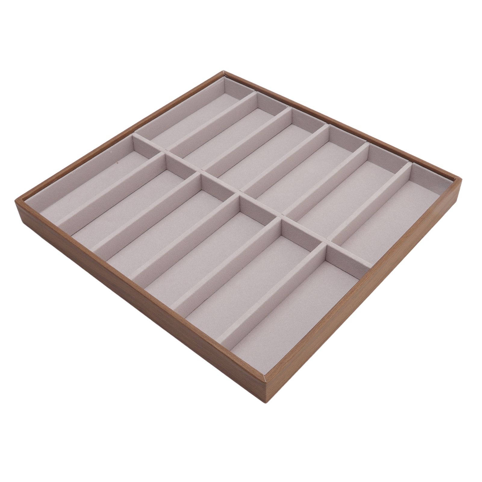 Sunglasses Display Tray PU Wood Grain Sunglasses Storage Case for Home Glasses Store 12 Grids - Image 5