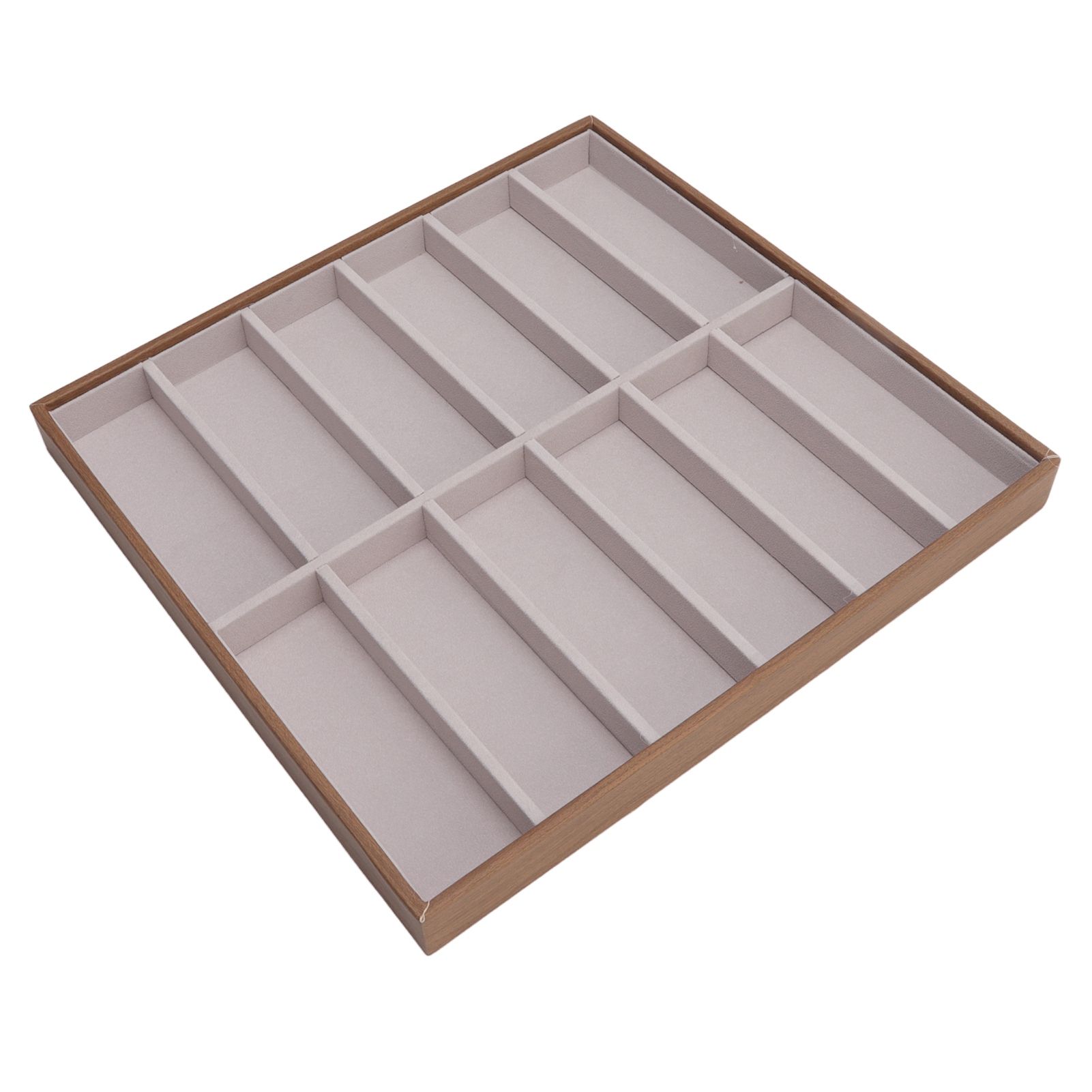 Sunglasses Display Tray PU Wood Grain Sunglasses Storage Case for Home Glasses Store 12 Grids - Image 6