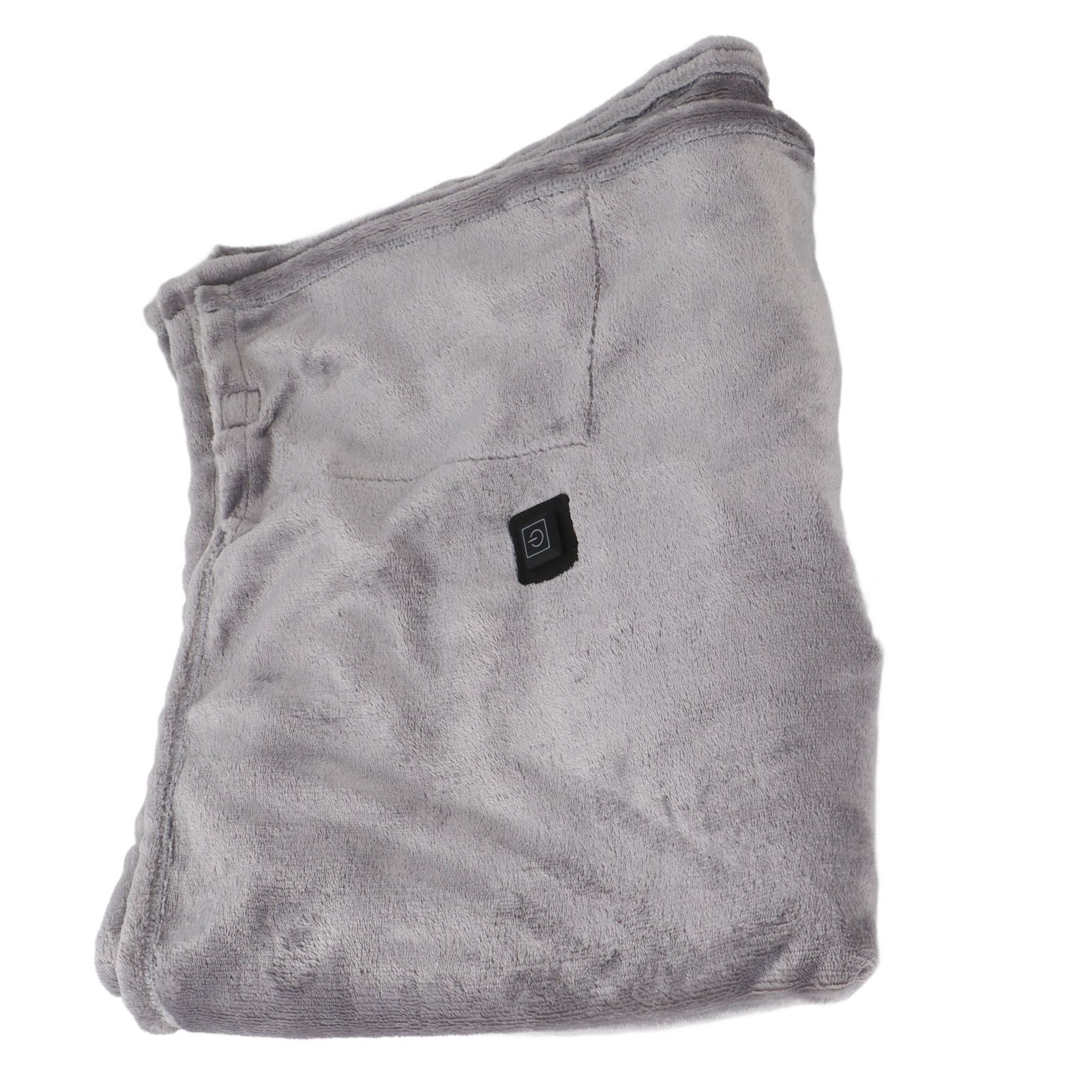 USB Heated Warm Shawl Lightweight Coral Flannel Electric Shoulder Blanket for Winter Light Gray - Image 1