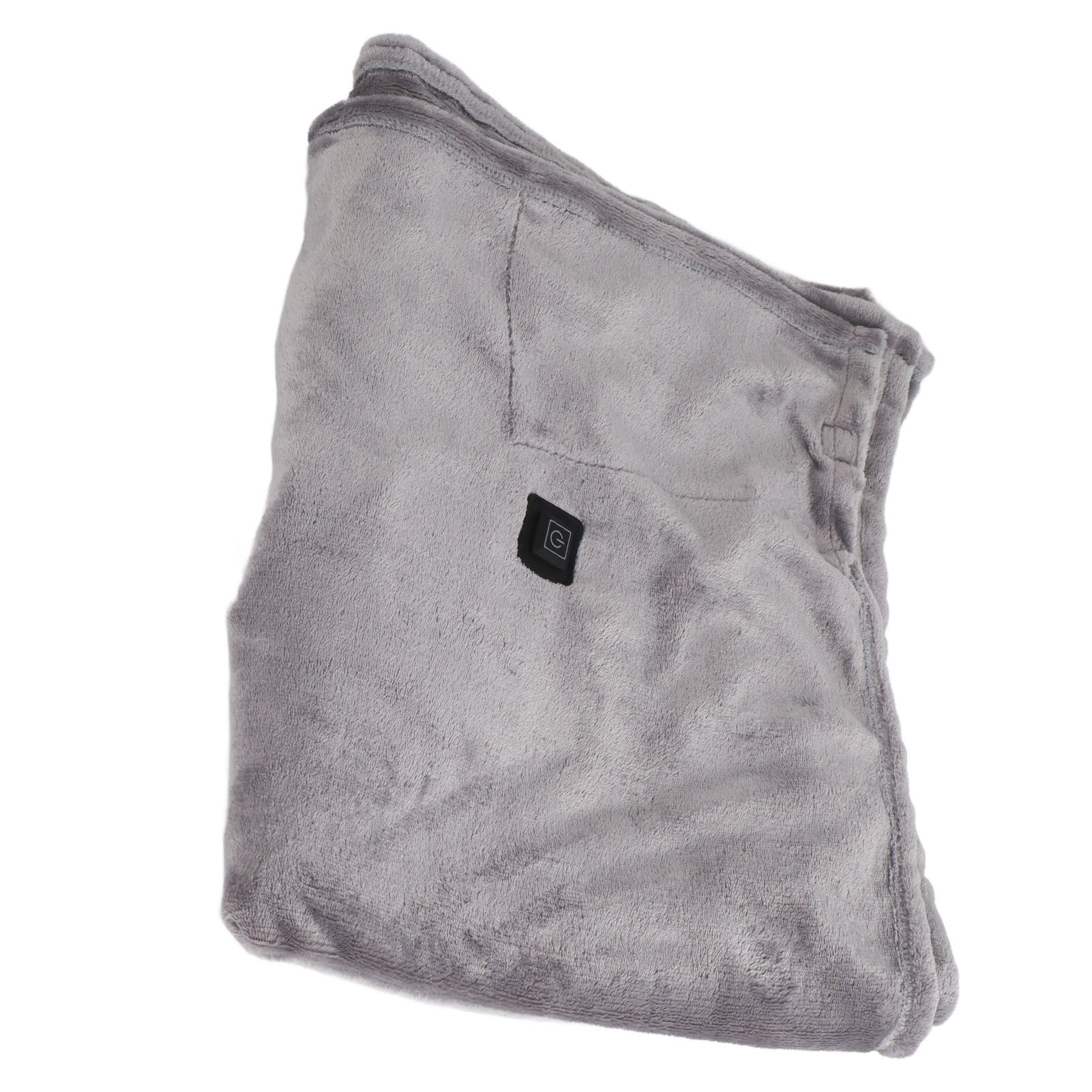 USB Heated Warm Shawl Lightweight Coral Flannel Electric Shoulder Blanket for Winter Light Gray - Image 4