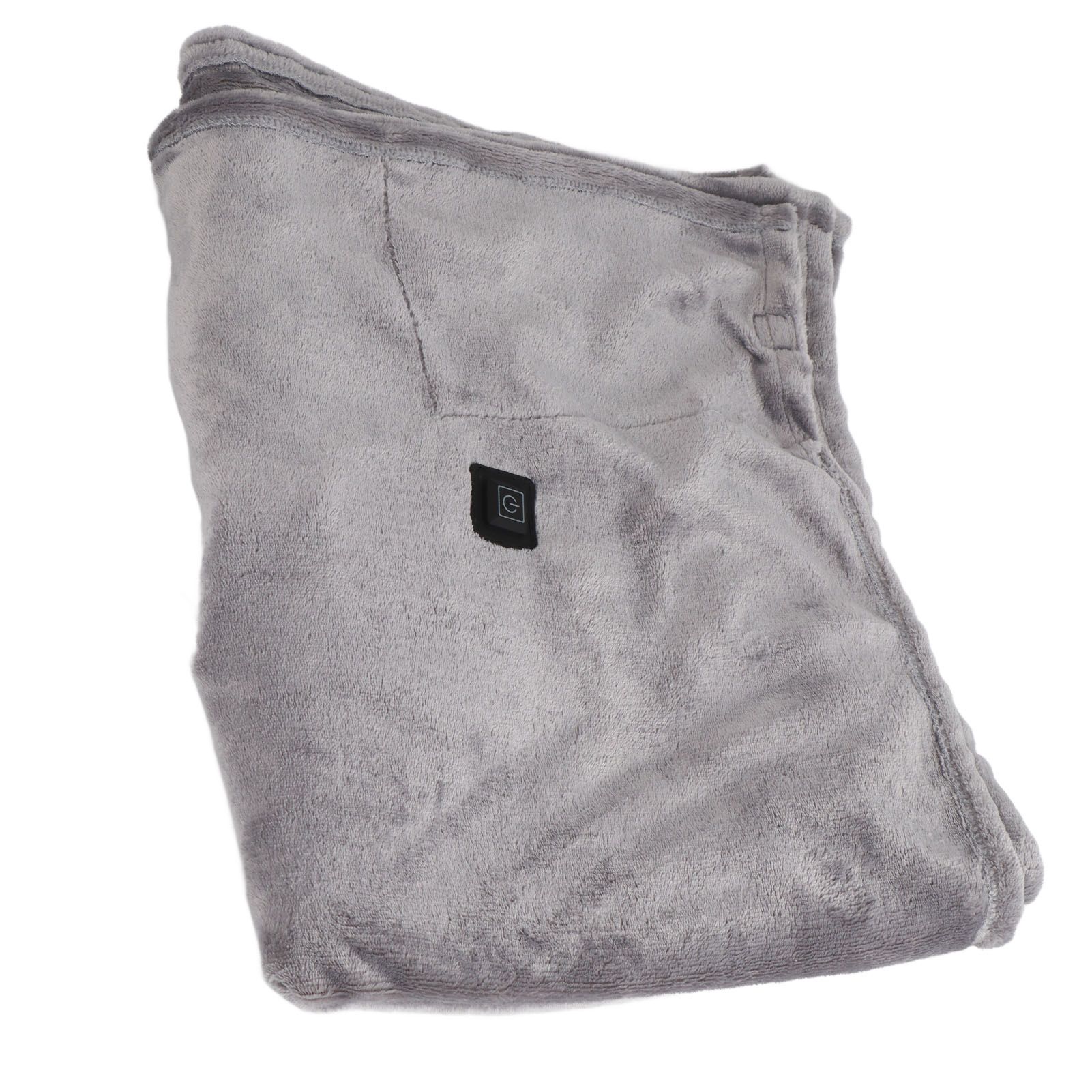 USB Heated Warm Shawl Lightweight Coral Flannel Electric Shoulder Blanket for Winter Light Gray - Image 5