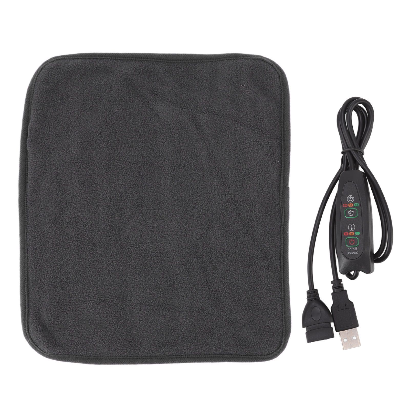 Portable USB Heating Pad Shoulder Neck Leg Waist Heating Pads with Multi Level Temperature Adjustment Timing Dark Gray - Image 2