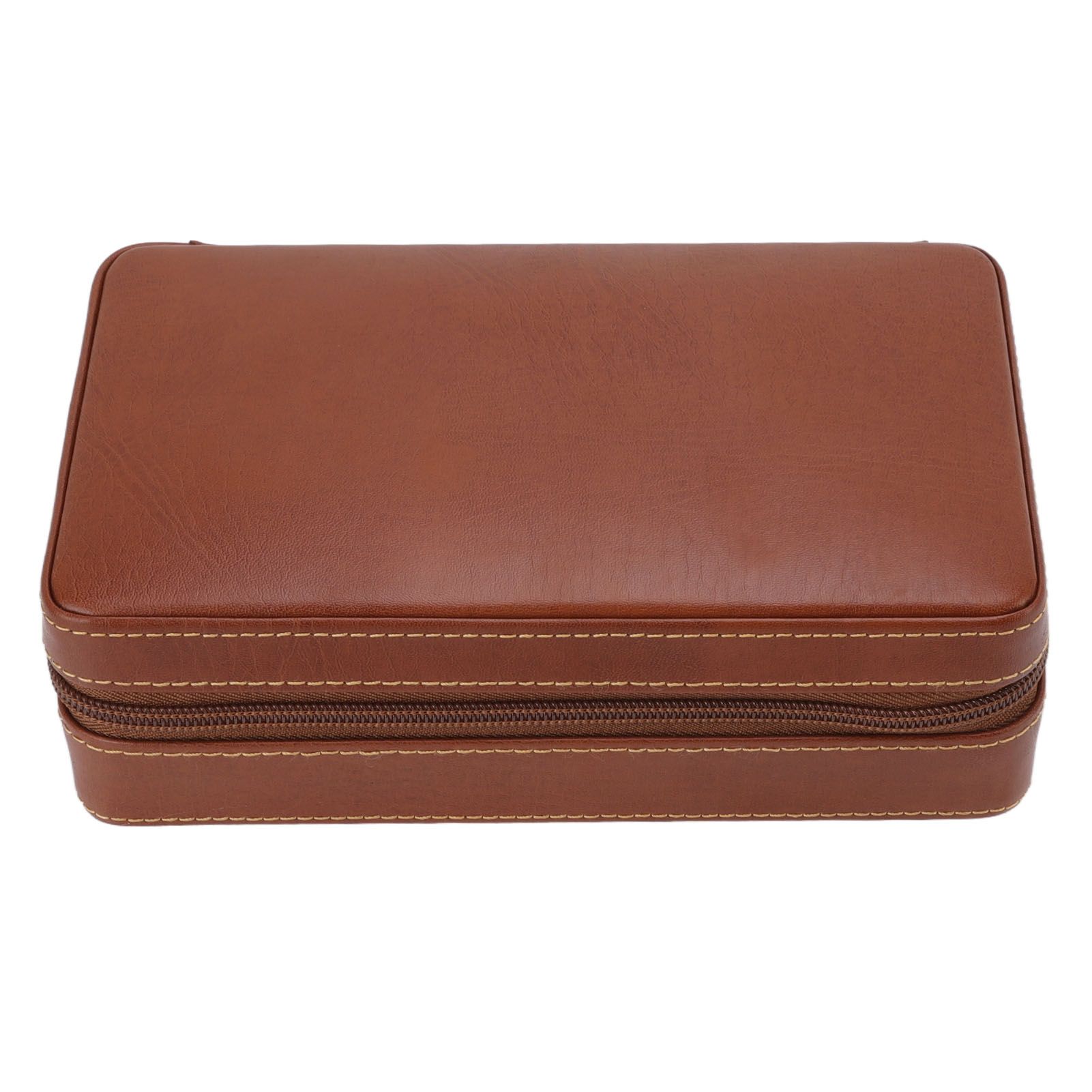 Cigar Humidor Case Brown Portable Cedarwood Lining Humidifier Travel Cigar Box With Storage Bag for Travel - Image 6
