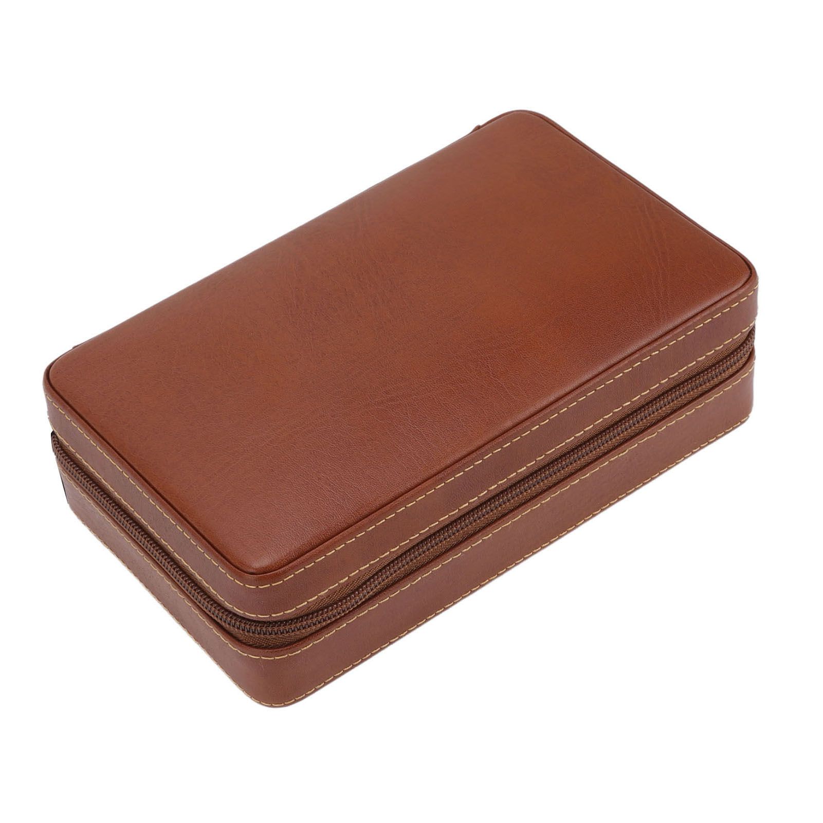 Cigar Humidor Case Brown Portable Cedarwood Lining Humidifier Travel Cigar Box With Storage Bag for Travel - Image 8