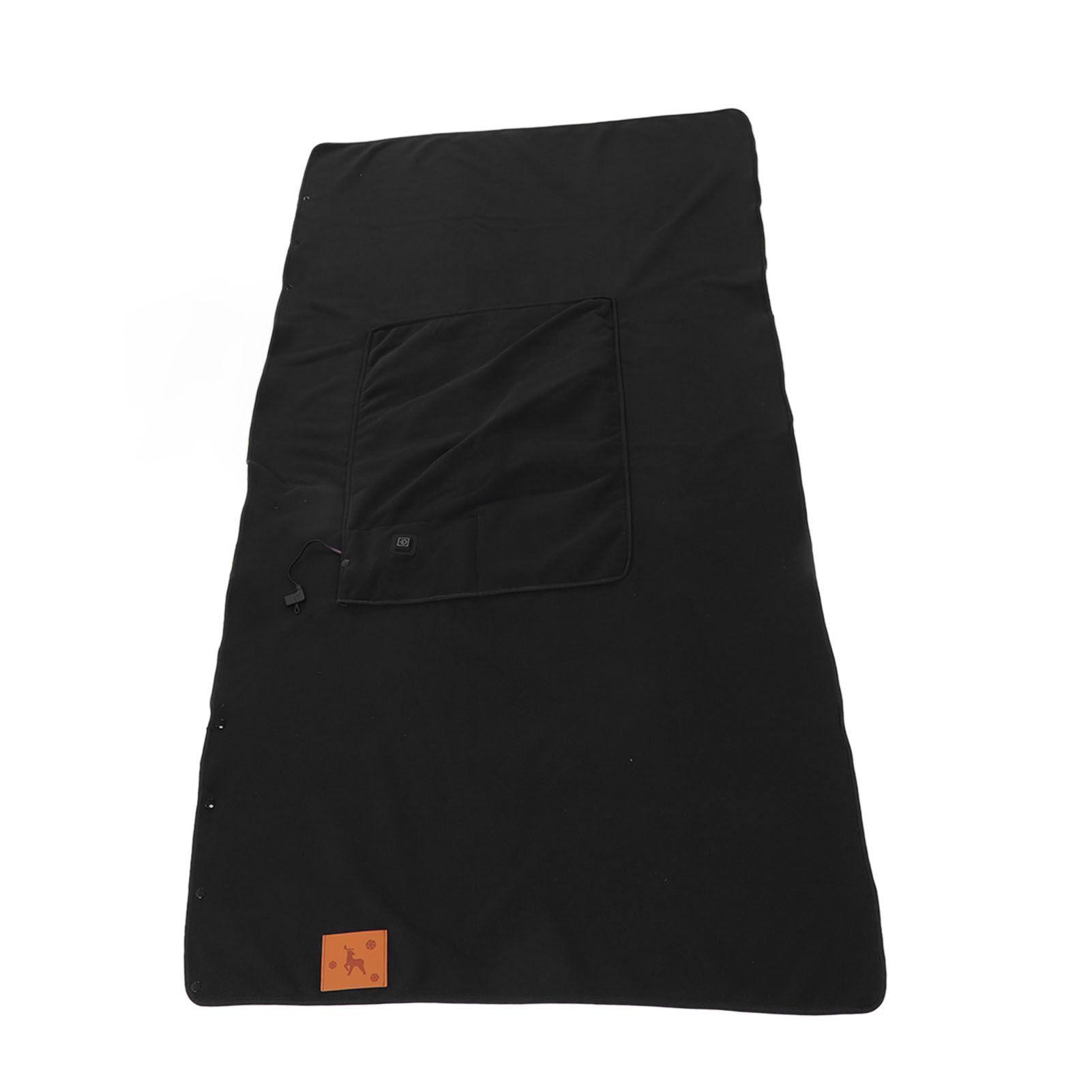 USB Warm Shawl 3 Level Temperature Adjustment Electric Throw Blanket for Shoulder Neck Legs Waist Black - Image 6