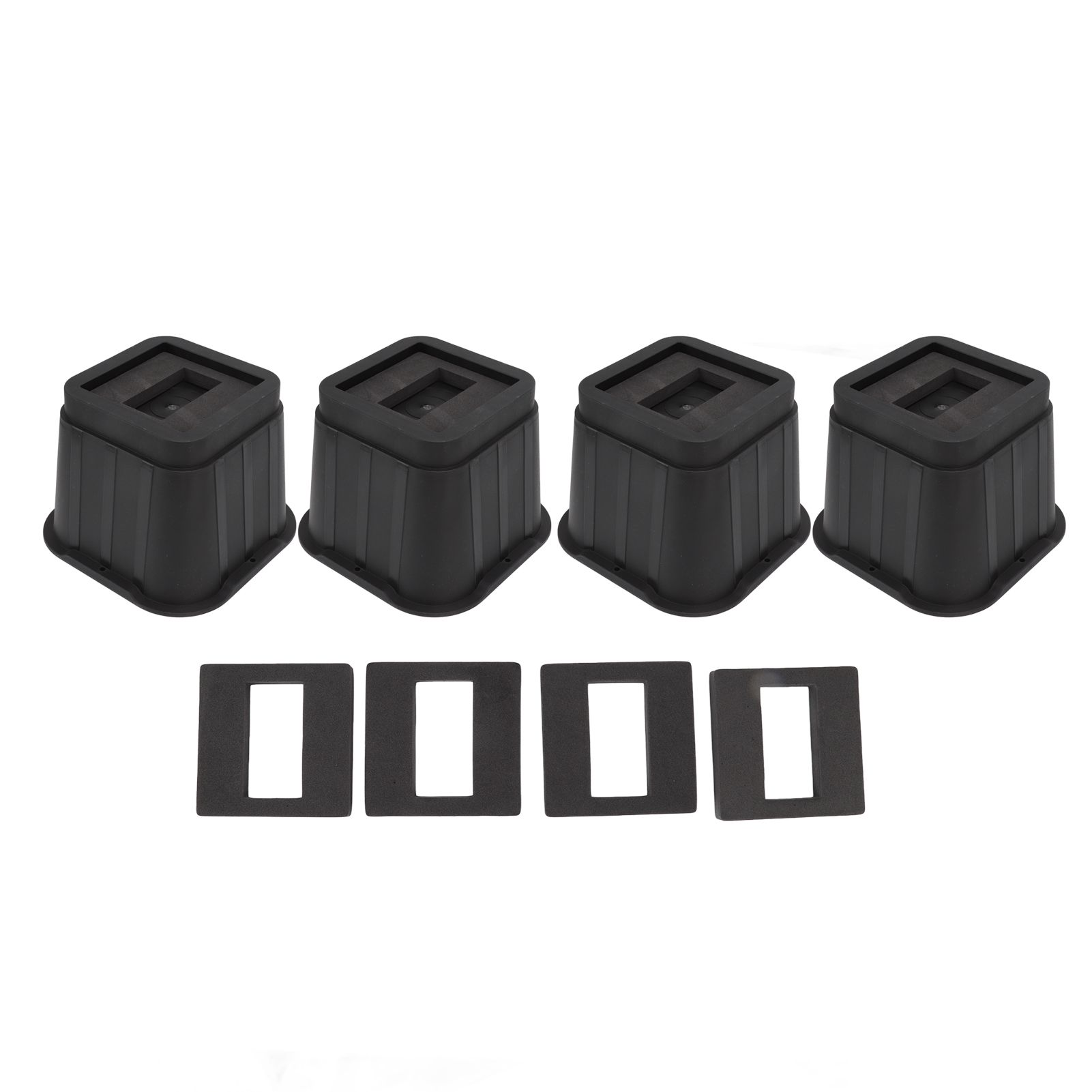 4 Sets Furniture Risers Rubber Antislip 4 Inch Bed Risers for Storage Desk Sofa Chair Washing Machine - Image 1