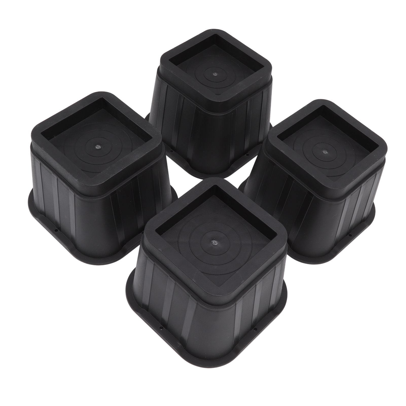 4 Sets Furniture Risers Rubber Antislip 4 Inch Bed Risers for Storage Desk Sofa Chair Washing Machine - Image 2