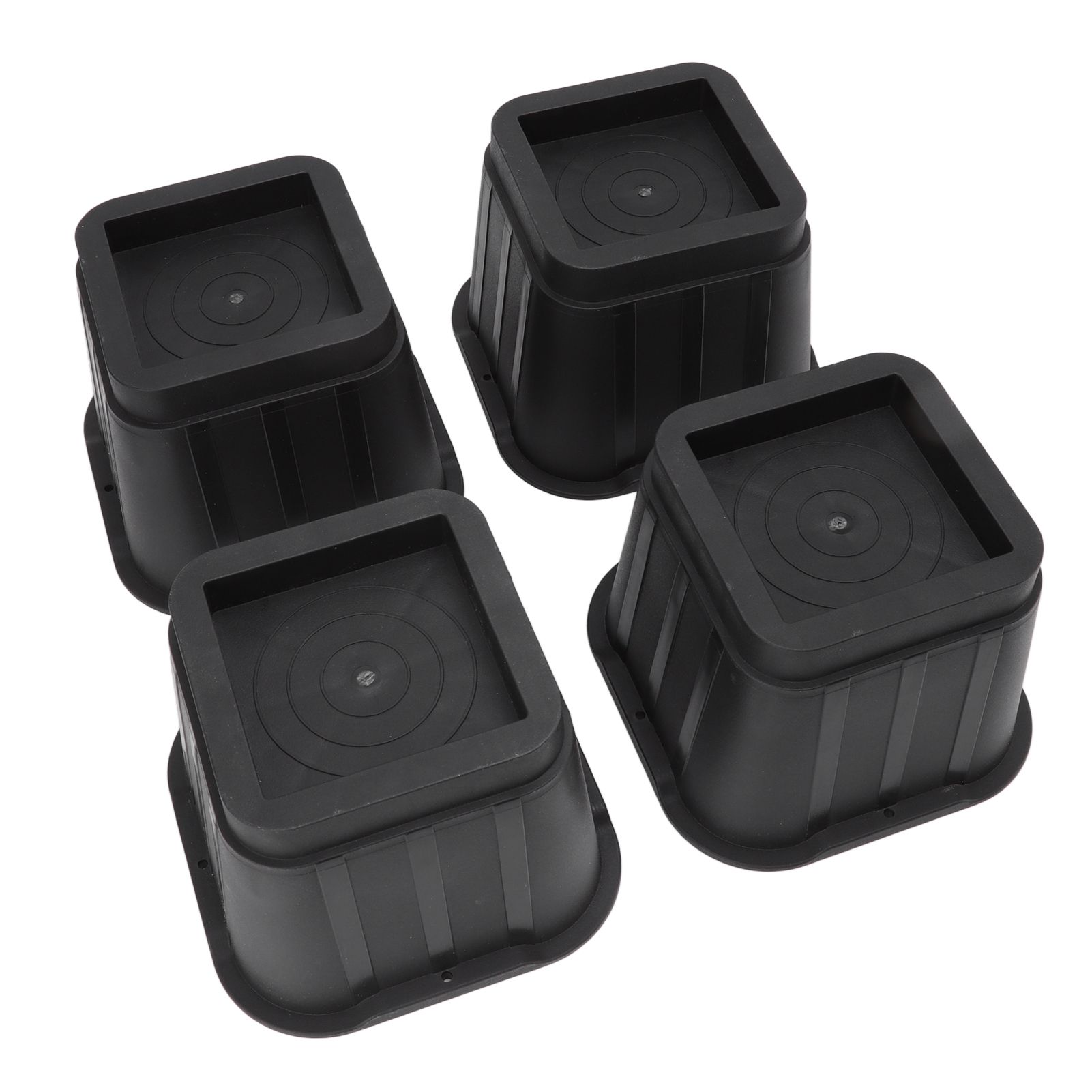 4 Sets Furniture Risers Rubber Antislip 4 Inch Bed Risers for Storage Desk Sofa Chair Washing Machine - Image 3