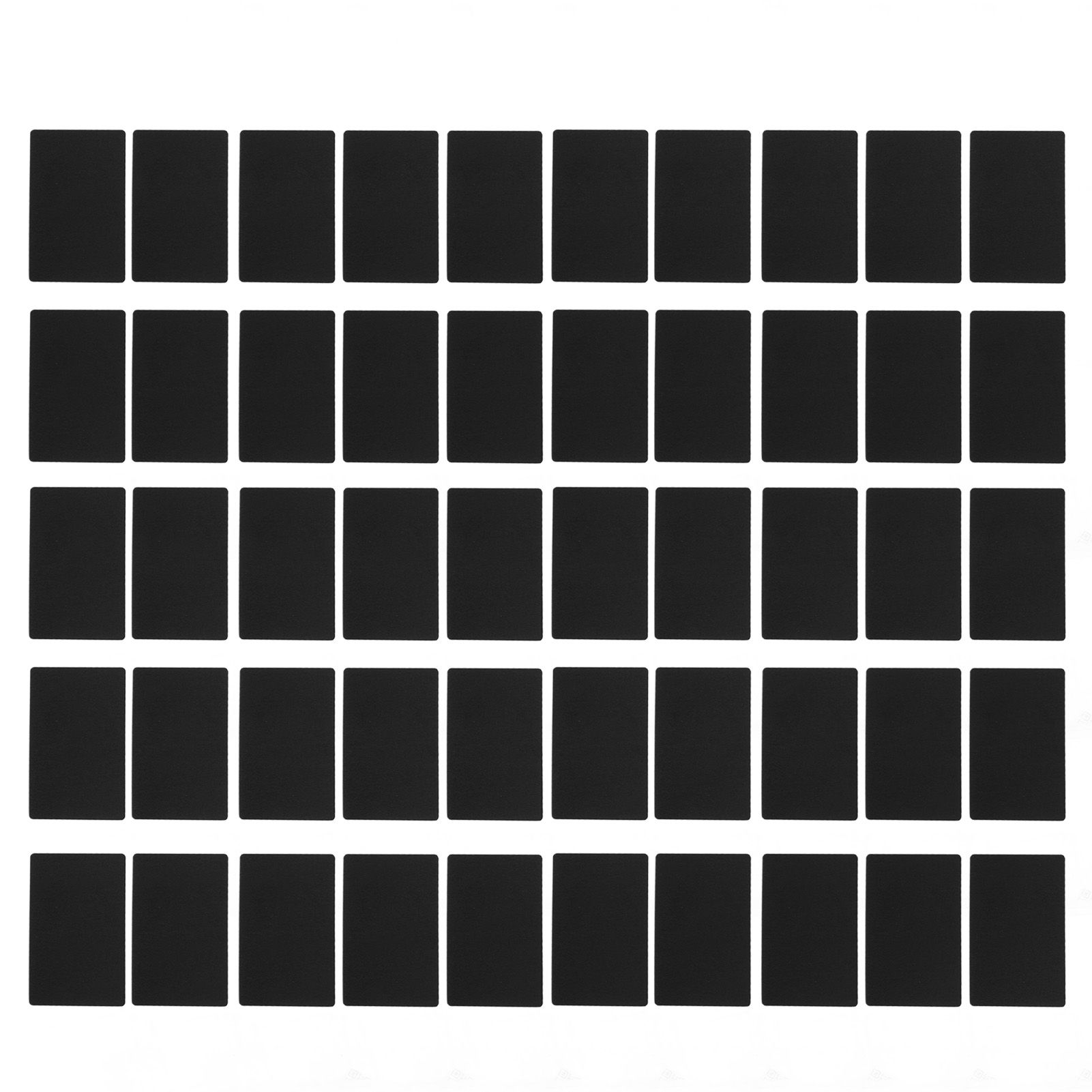 50PCS Business Name Card Laser Engraving Waterproof and Wear Resistant Aluminum Visiting Card for Company Black - Image 1