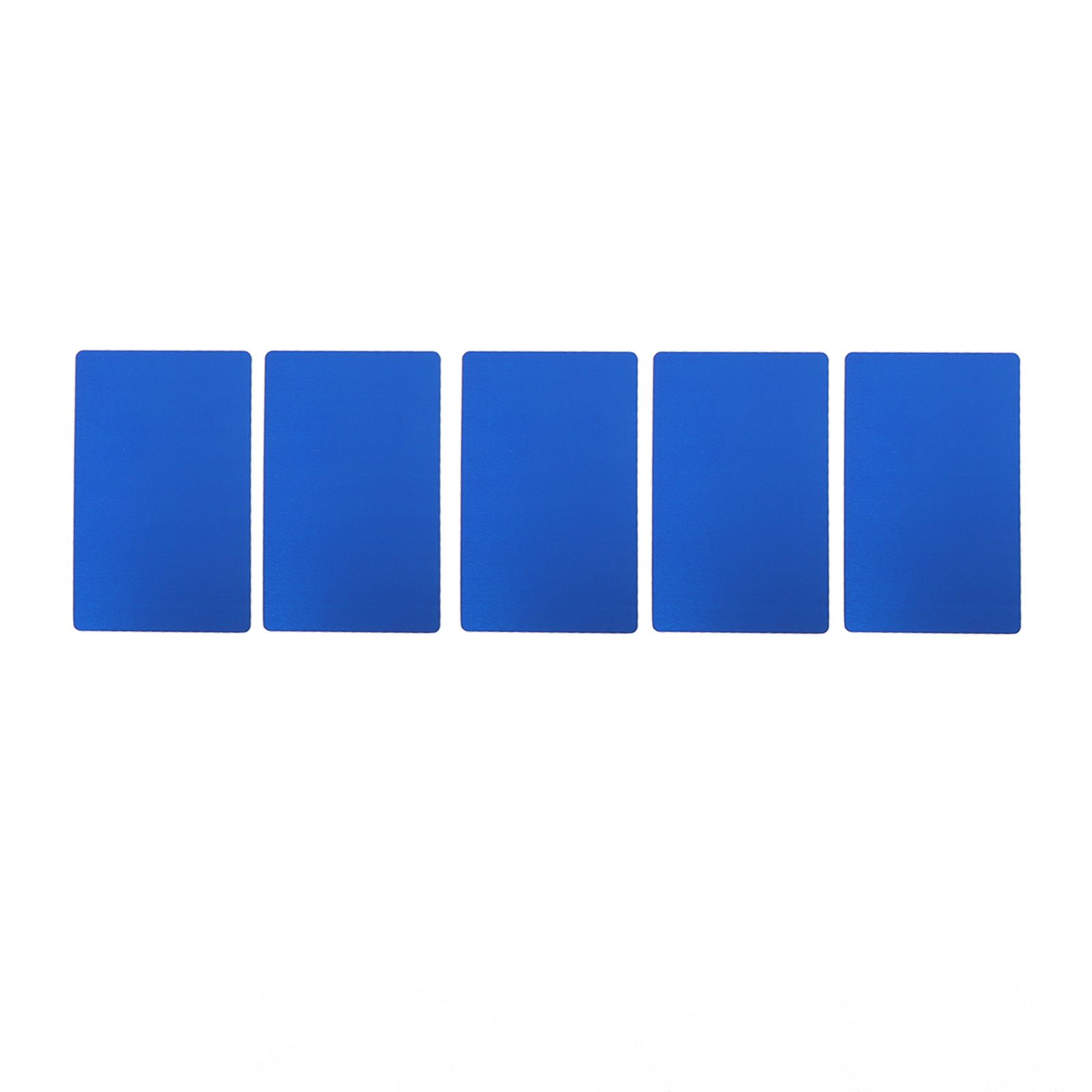 50PCS Business Name Card Laser Engraving Waterproof and Wear Resistant Aluminum Visiting Card for Company Blue - Image 2