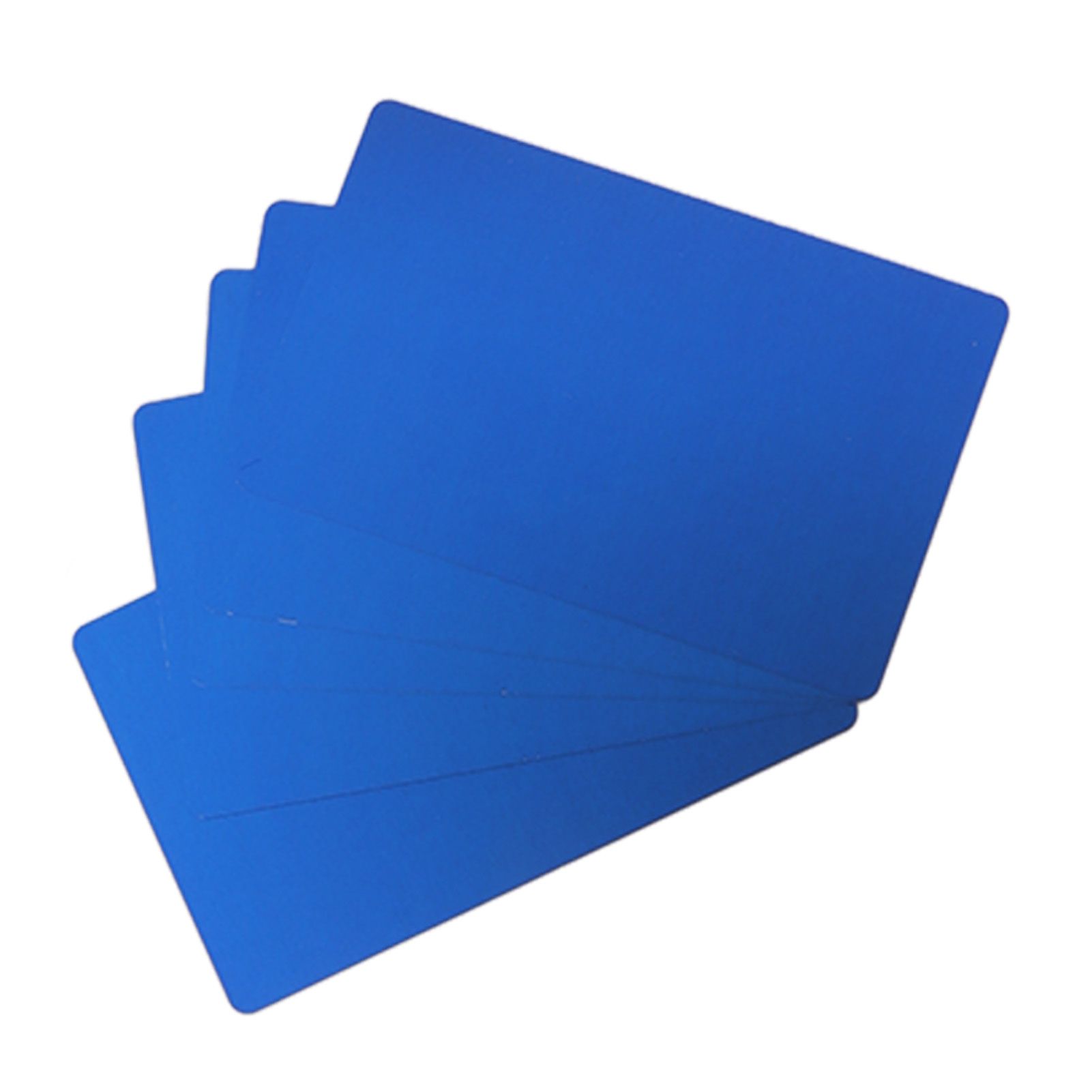 50PCS Business Name Card Laser Engraving Waterproof and Wear Resistant Aluminum Visiting Card for Company Blue - Image 3