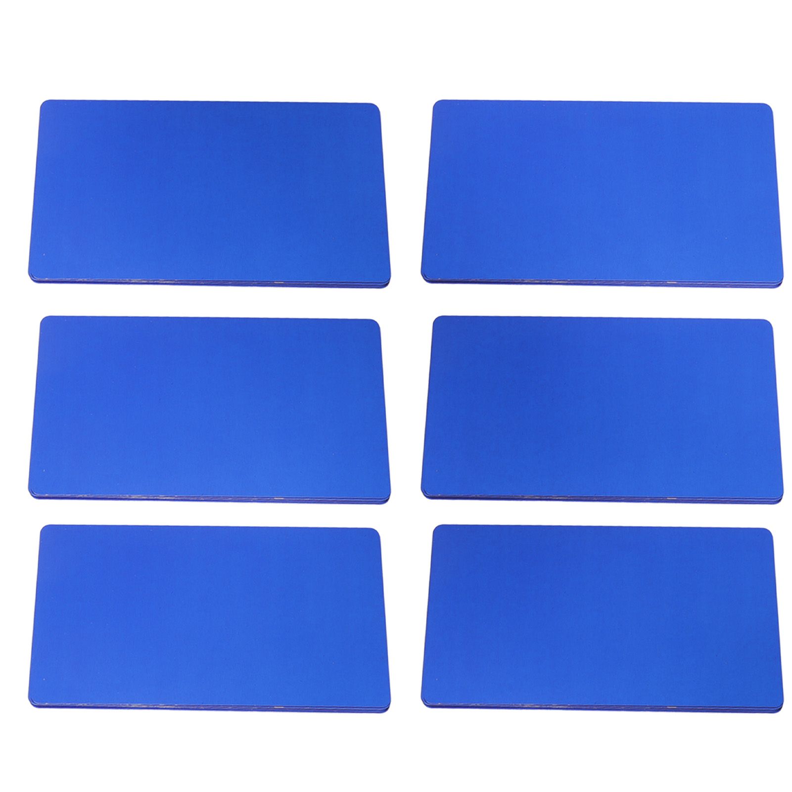 50PCS Business Name Card Laser Engraving Waterproof and Wear Resistant Aluminum Visiting Card for Company Blue - Image 4