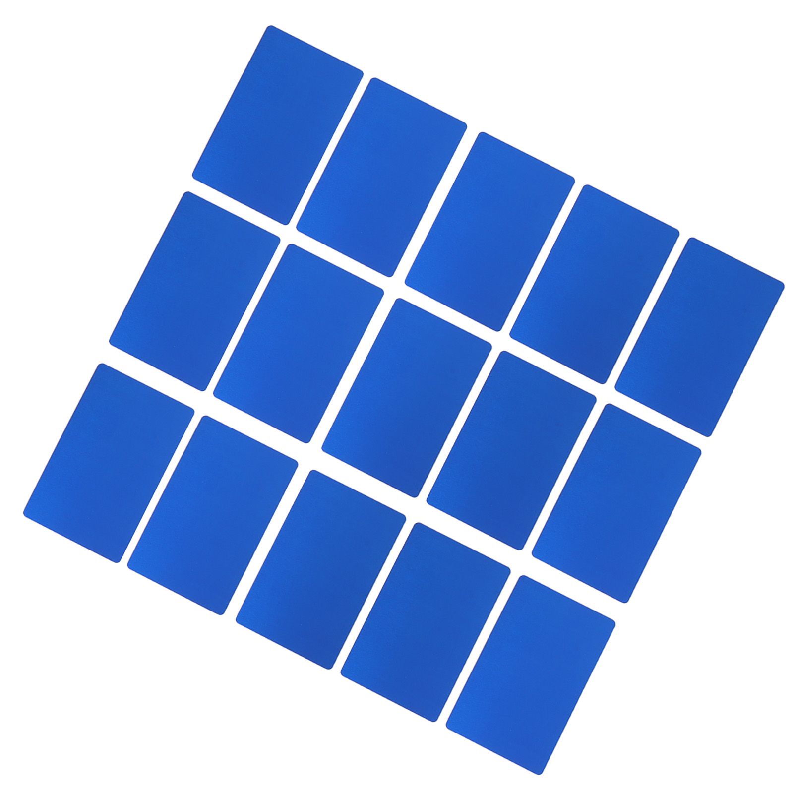 50PCS Business Name Card Laser Engraving Waterproof and Wear Resistant Aluminum Visiting Card for Company Blue - Image 5
