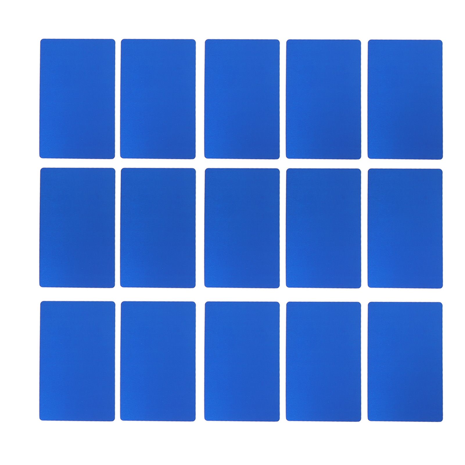 50PCS Business Name Card Laser Engraving Waterproof and Wear Resistant Aluminum Visiting Card for Company Blue - Image 6