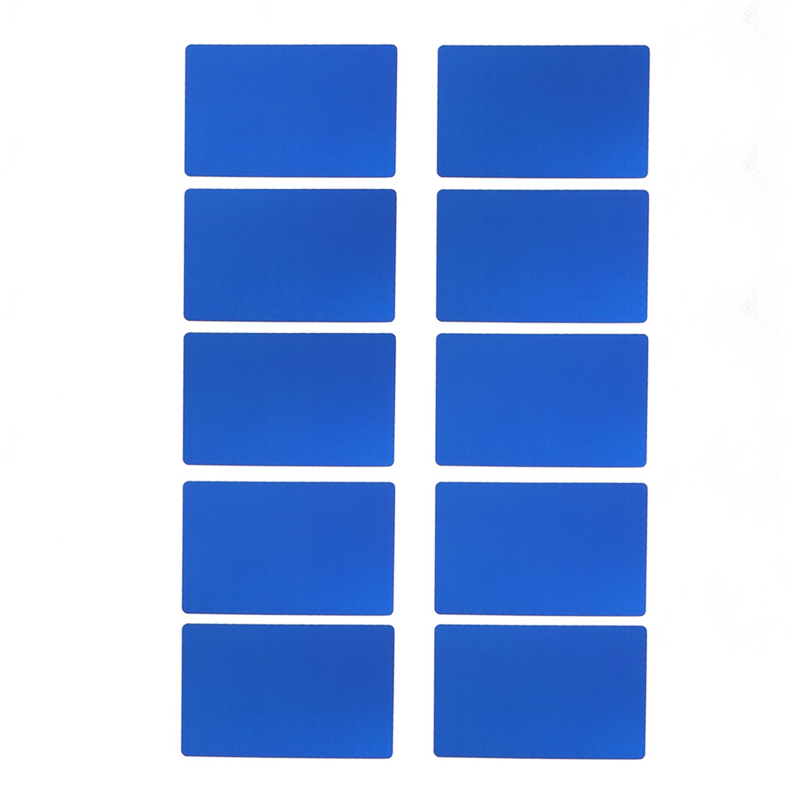 50PCS Business Name Card Laser Engraving Waterproof and Wear Resistant Aluminum Visiting Card for Company Blue - Image 7
