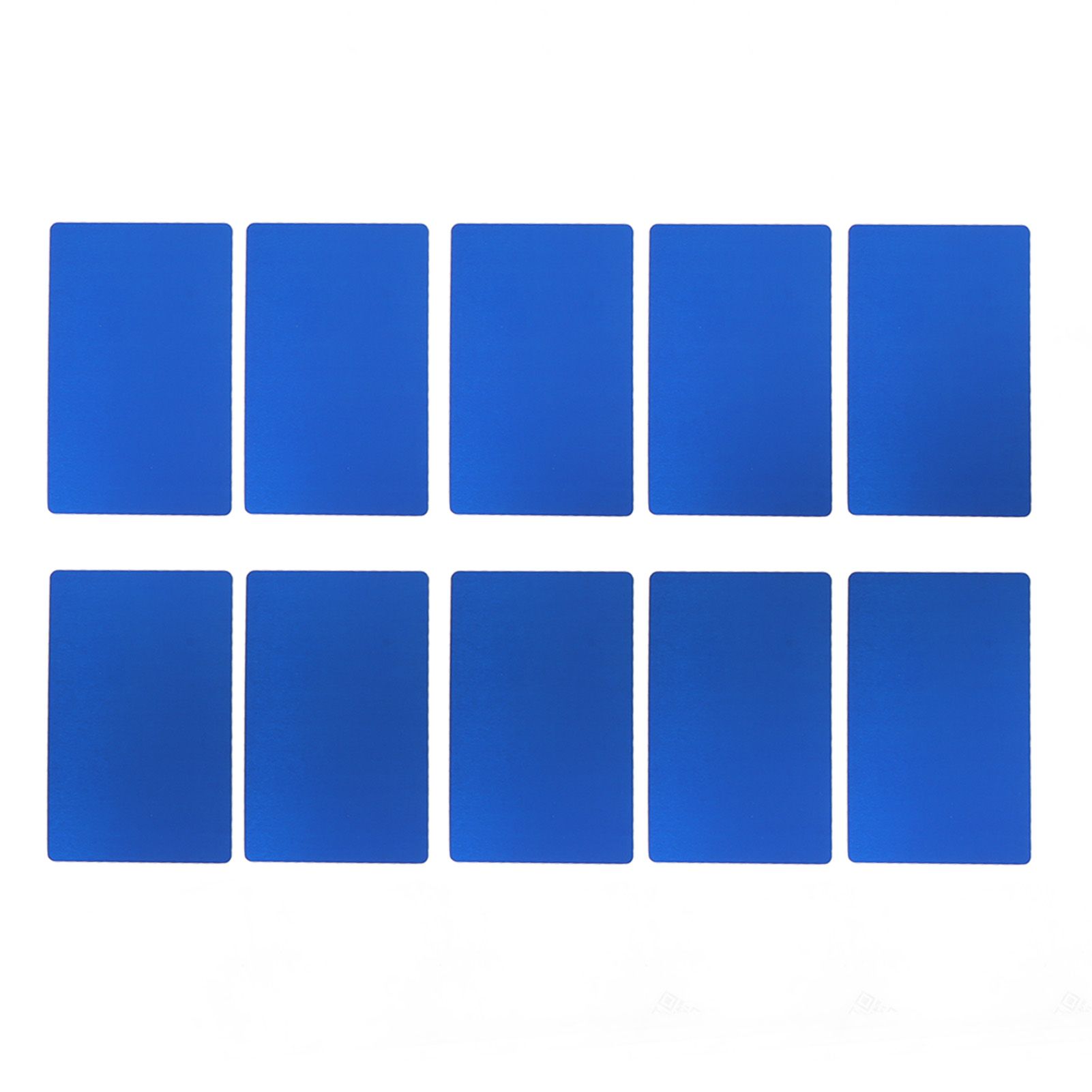 50PCS Business Name Card Laser Engraving Waterproof and Wear Resistant Aluminum Visiting Card for Company Blue - Image 8