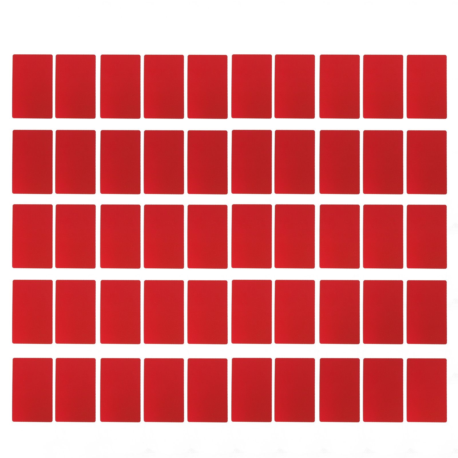 50PCS Business Name Card Laser Engraving Waterproof and Wear Resistant Aluminum Visiting Card for Company Red - Image 1