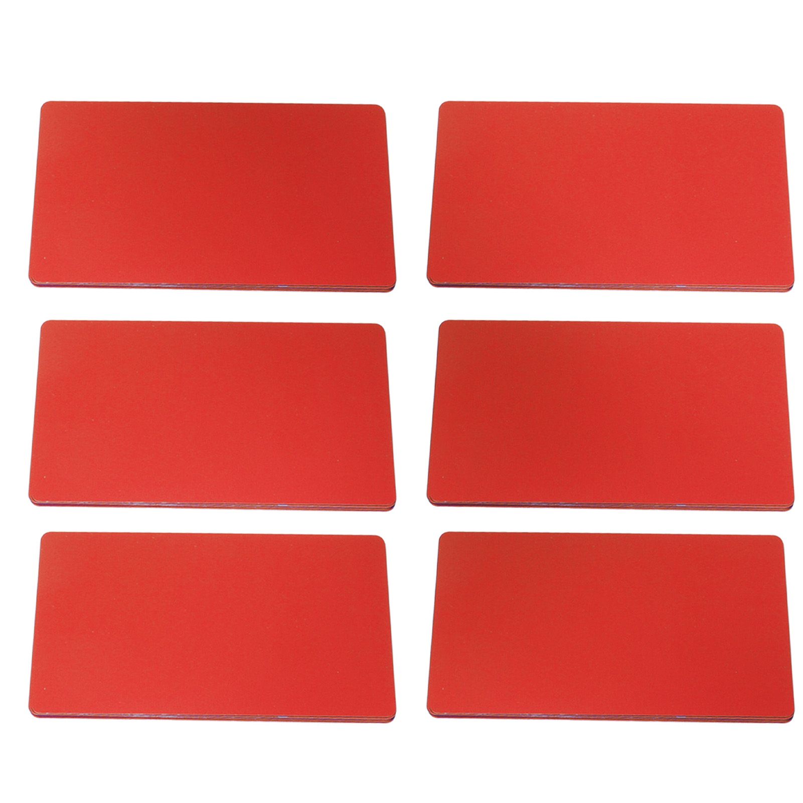 50PCS Business Name Card Laser Engraving Waterproof and Wear Resistant Aluminum Visiting Card for Company Red - Image 2