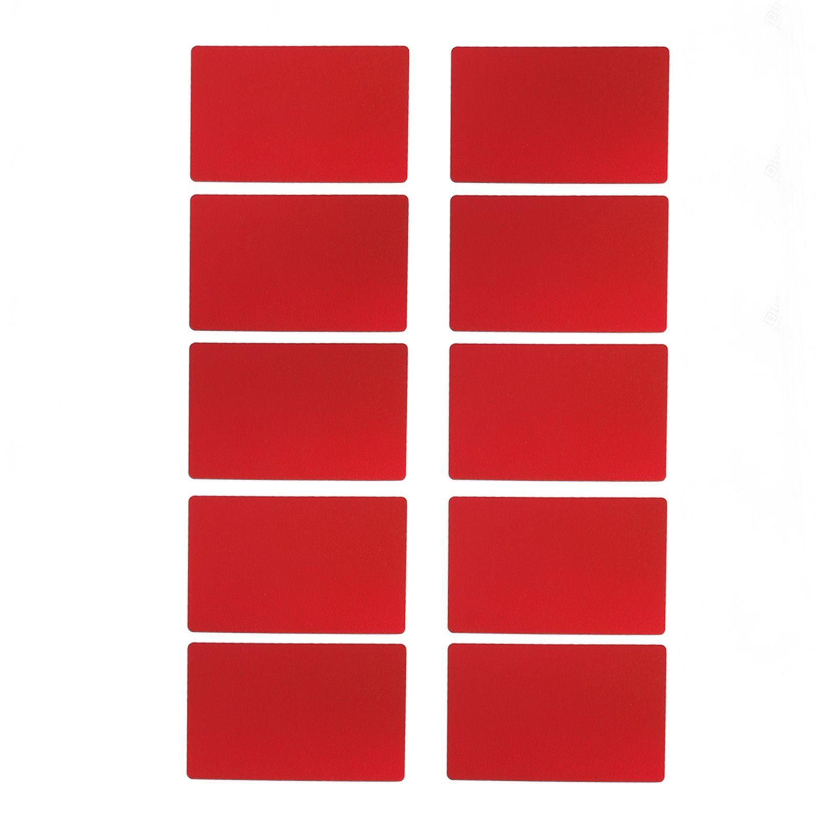 50PCS Business Name Card Laser Engraving Waterproof and Wear Resistant Aluminum Visiting Card for Company Red - Image 4