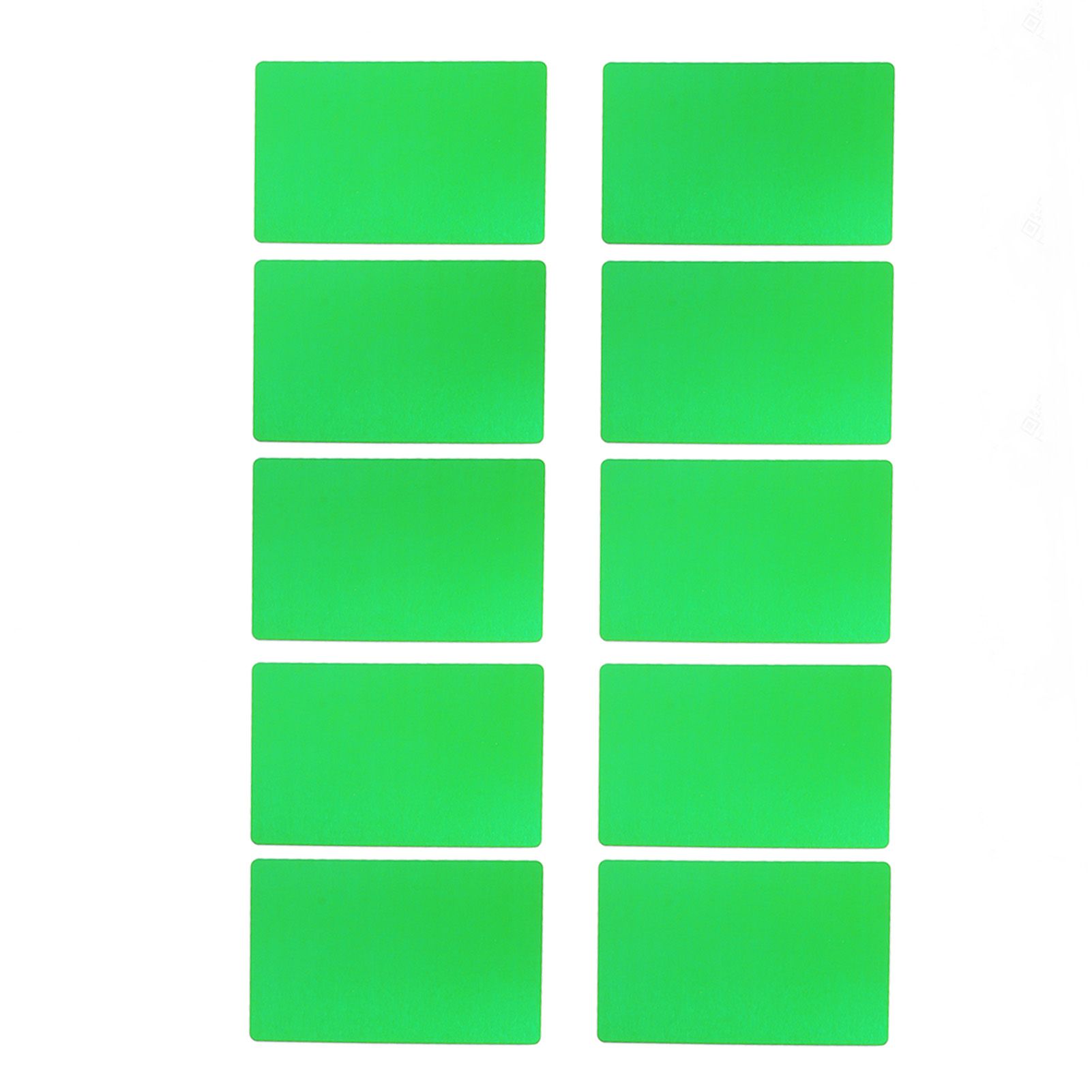 50PCS Business Name Card Laser Engraving Waterproof and Wear Resistant Aluminum Visiting Card for Company Green - Image 3