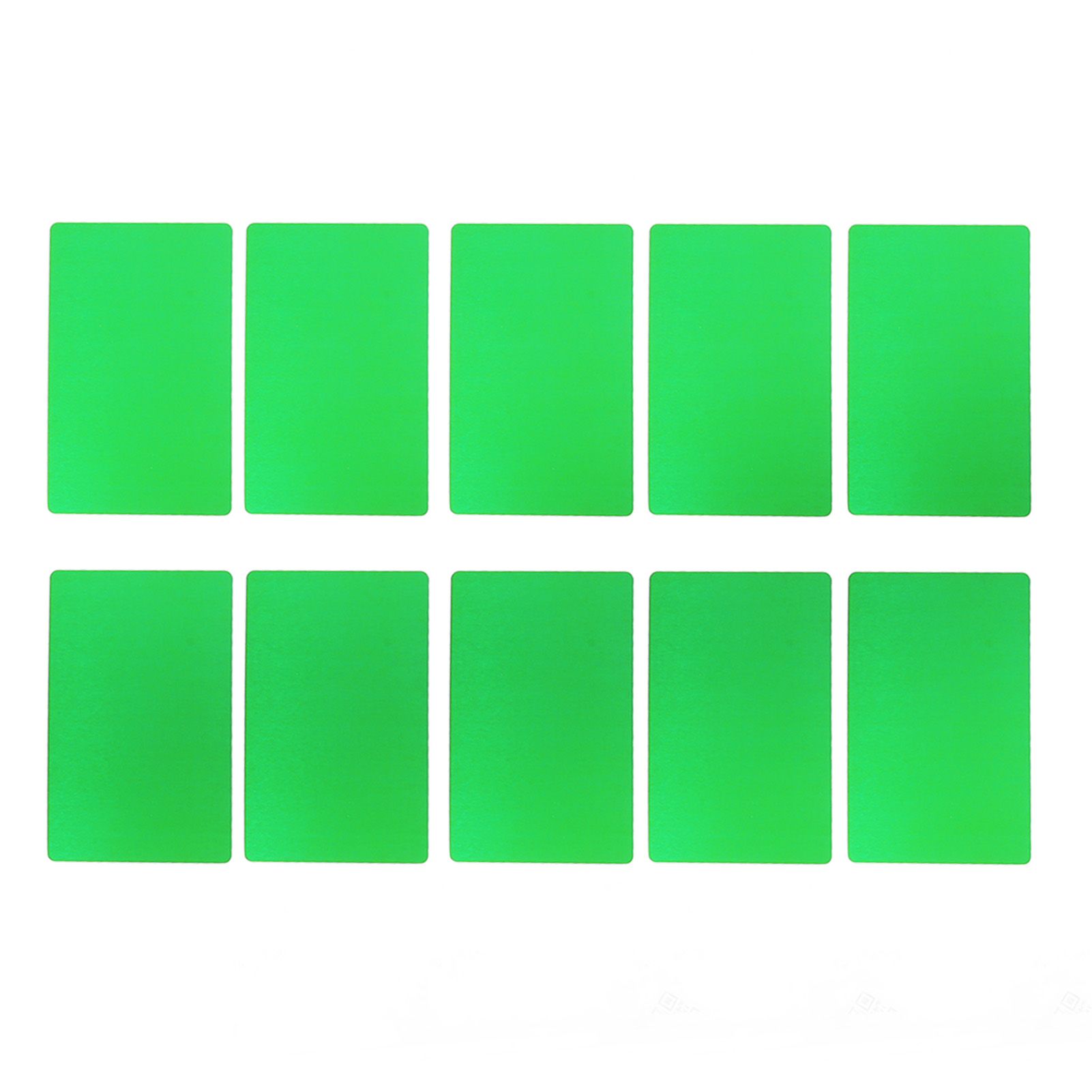 50PCS Business Name Card Laser Engraving Waterproof and Wear Resistant Aluminum Visiting Card for Company Green - Image 4