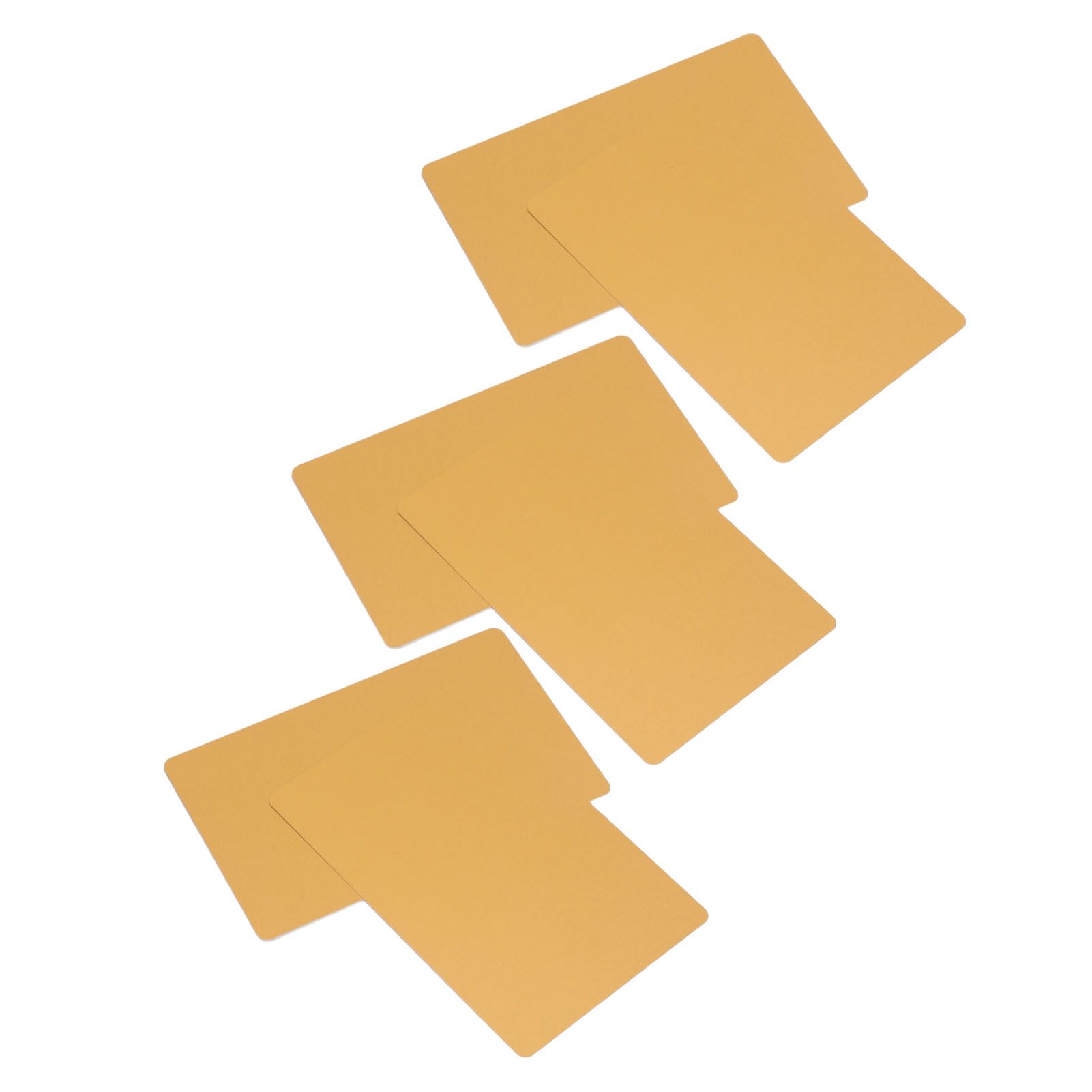 50 Sheets Metal Business Card Heat Transfer Aluminum Business Cards Blanks DIY Craft Supplies Gold - Image 2