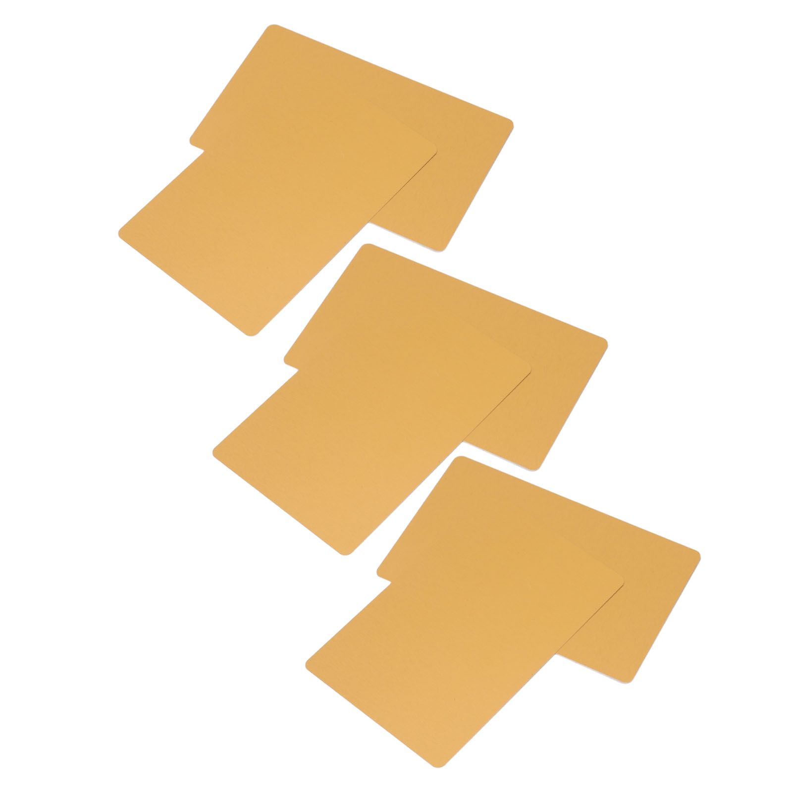50 Sheets Metal Business Card Heat Transfer Aluminum Business Cards Blanks DIY Craft Supplies Gold - Image 3