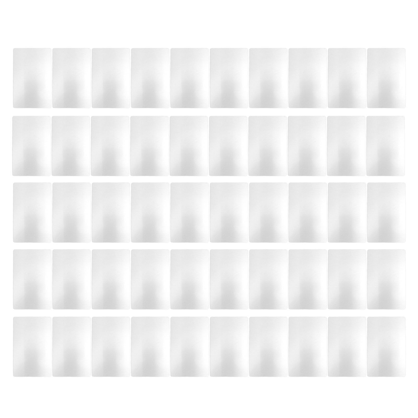 50 Sheets Metal Business Card Heat Transfer Aluminum Business Cards Blanks DIY Craft Supplies Pearl White - Image 1