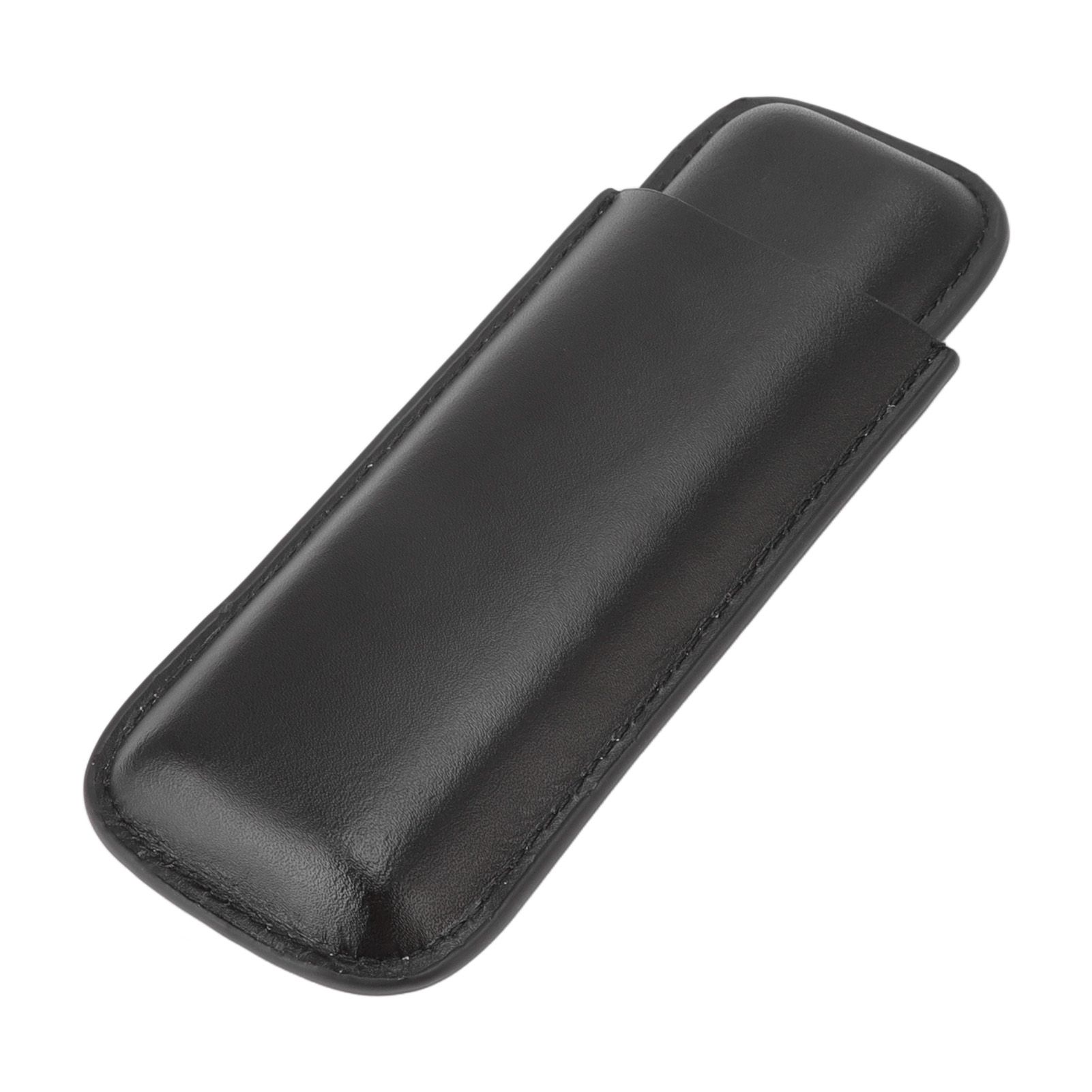 Leather Cigar Case Portable 2 Finger Cigar Holder for Travel Business Trip Boyfriend Gifts Black - Image 4