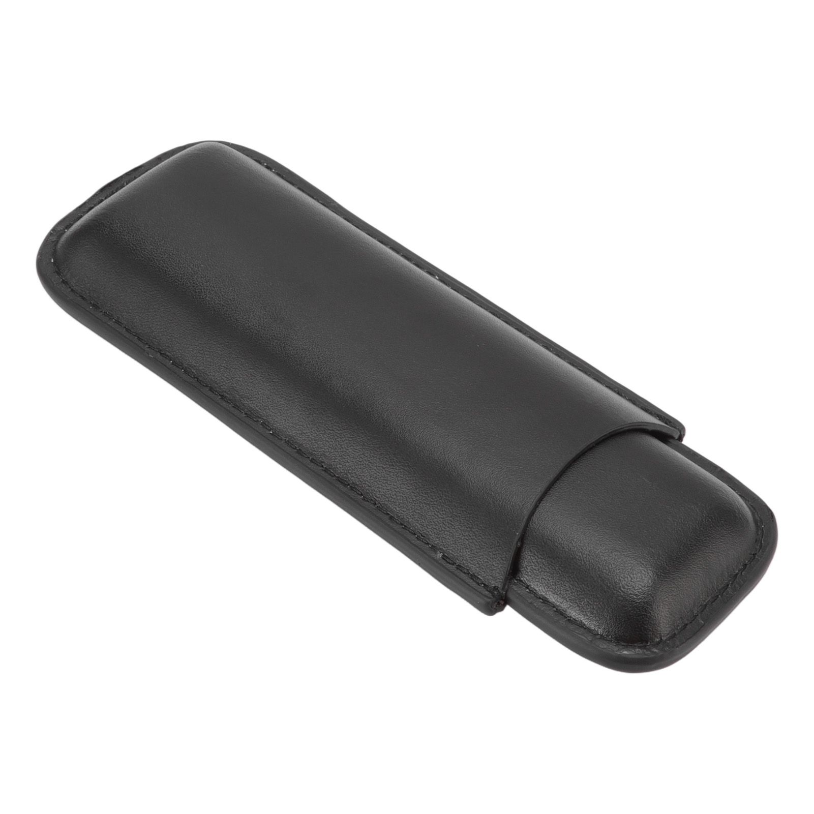 Leather Cigar Case Portable 2 Finger Cigar Holder for Travel Business Trip Boyfriend Gifts Black - Image 6