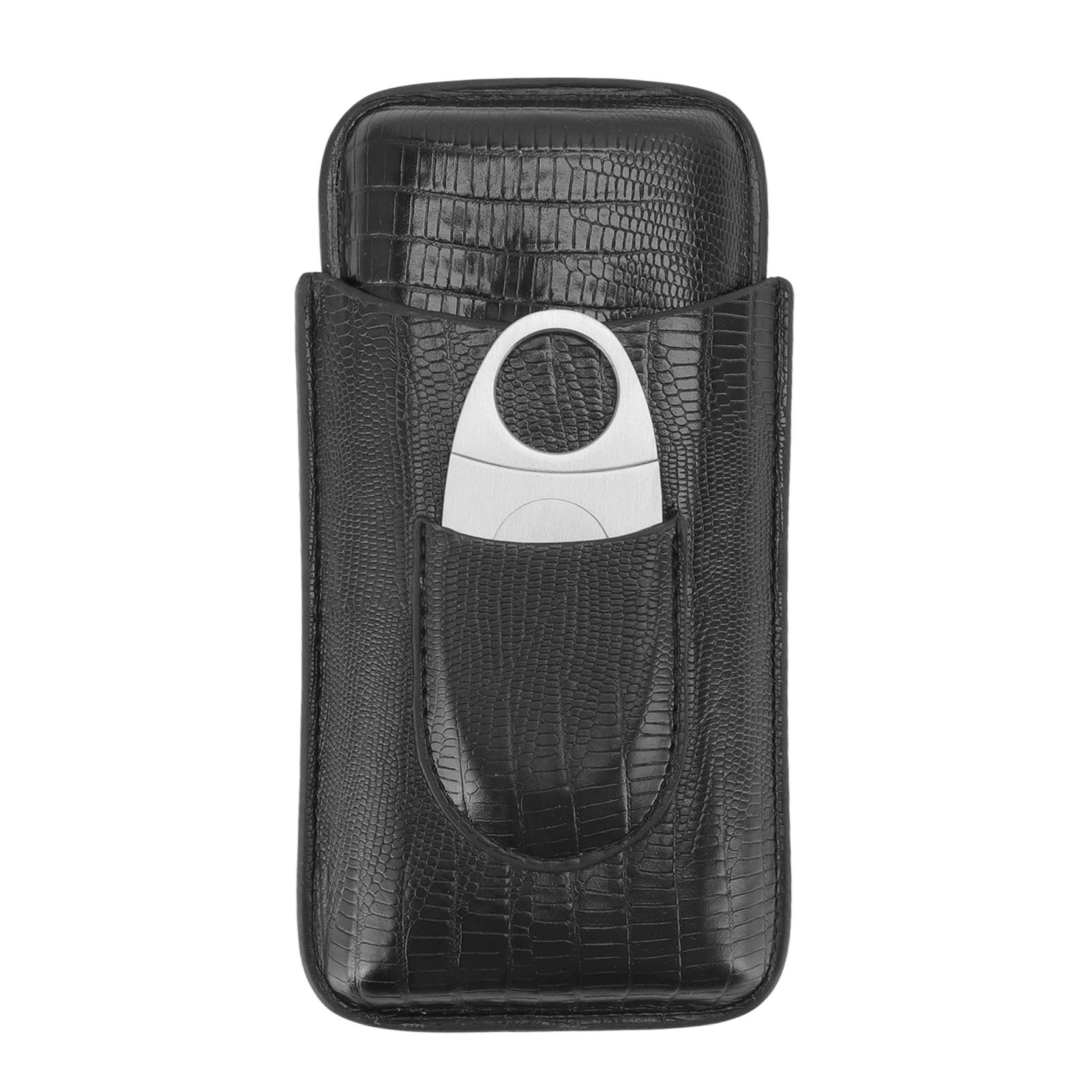 Cigar Leather Case Travel Portable Cigar Holder with Cigar Cutter Accessories Set for Gift Giving - Image 3