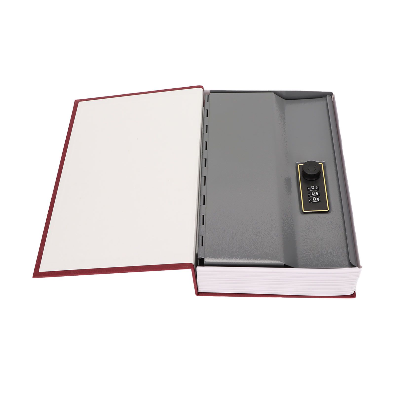 Book Safe Small Diversion Book Safe Storage Lock Box Money Coins Cards Hiding Box with Combination Lock Red - Image 4