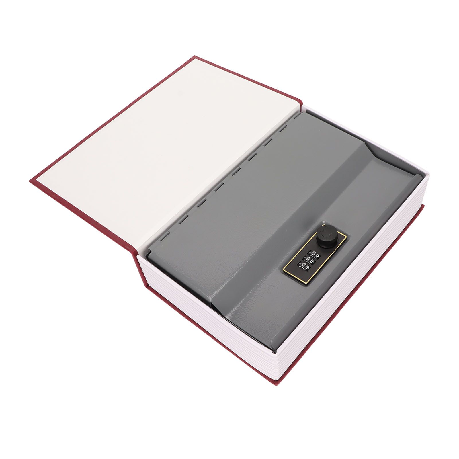Book Safe Small Diversion Book Safe Storage Lock Box Money Coins Cards Hiding Box with Combination Lock Red - Image 5