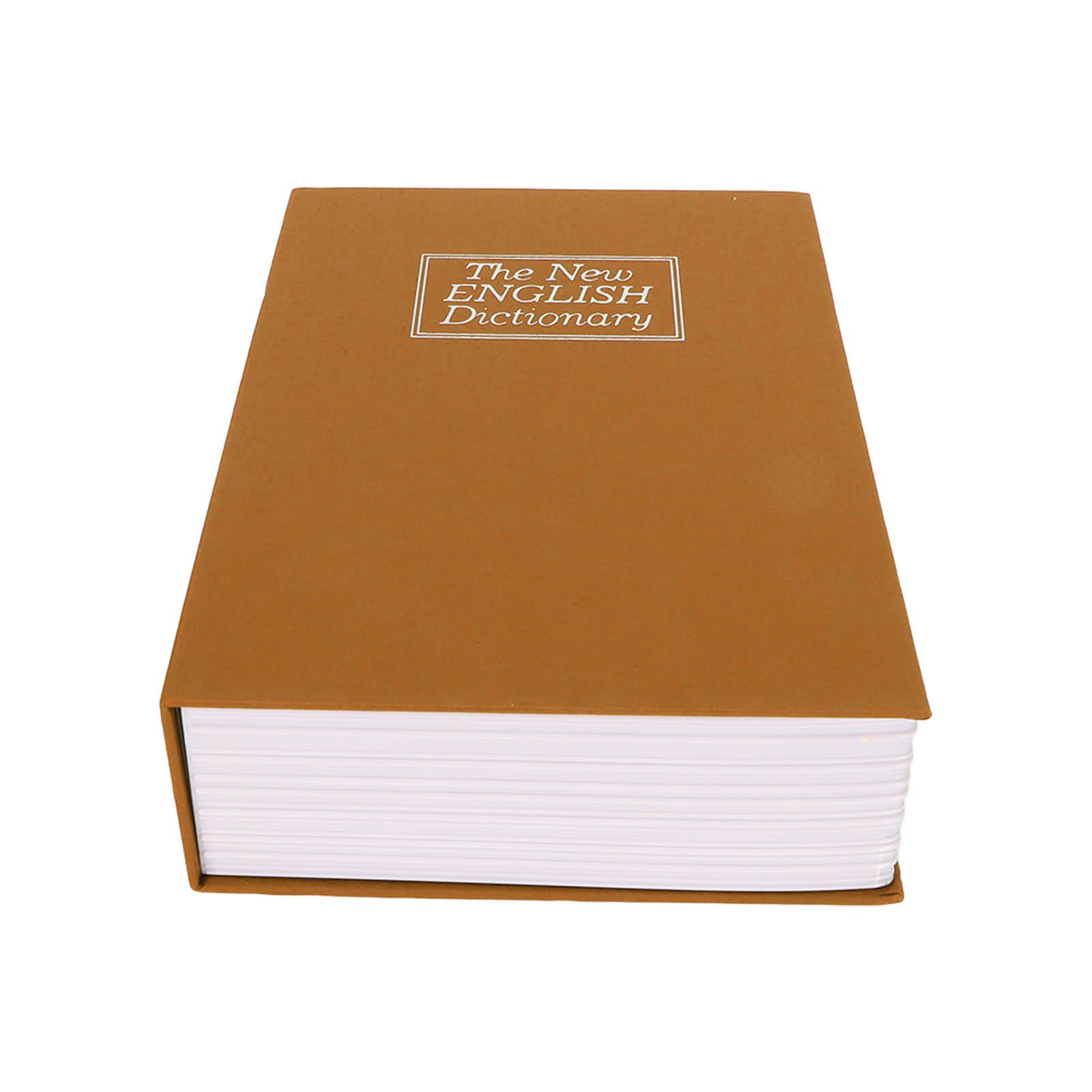 Book Safe Small Diversion Book Safe Storage Lock Box Money Coins Cards Hiding Box with Combination Lock Brown - Image 3