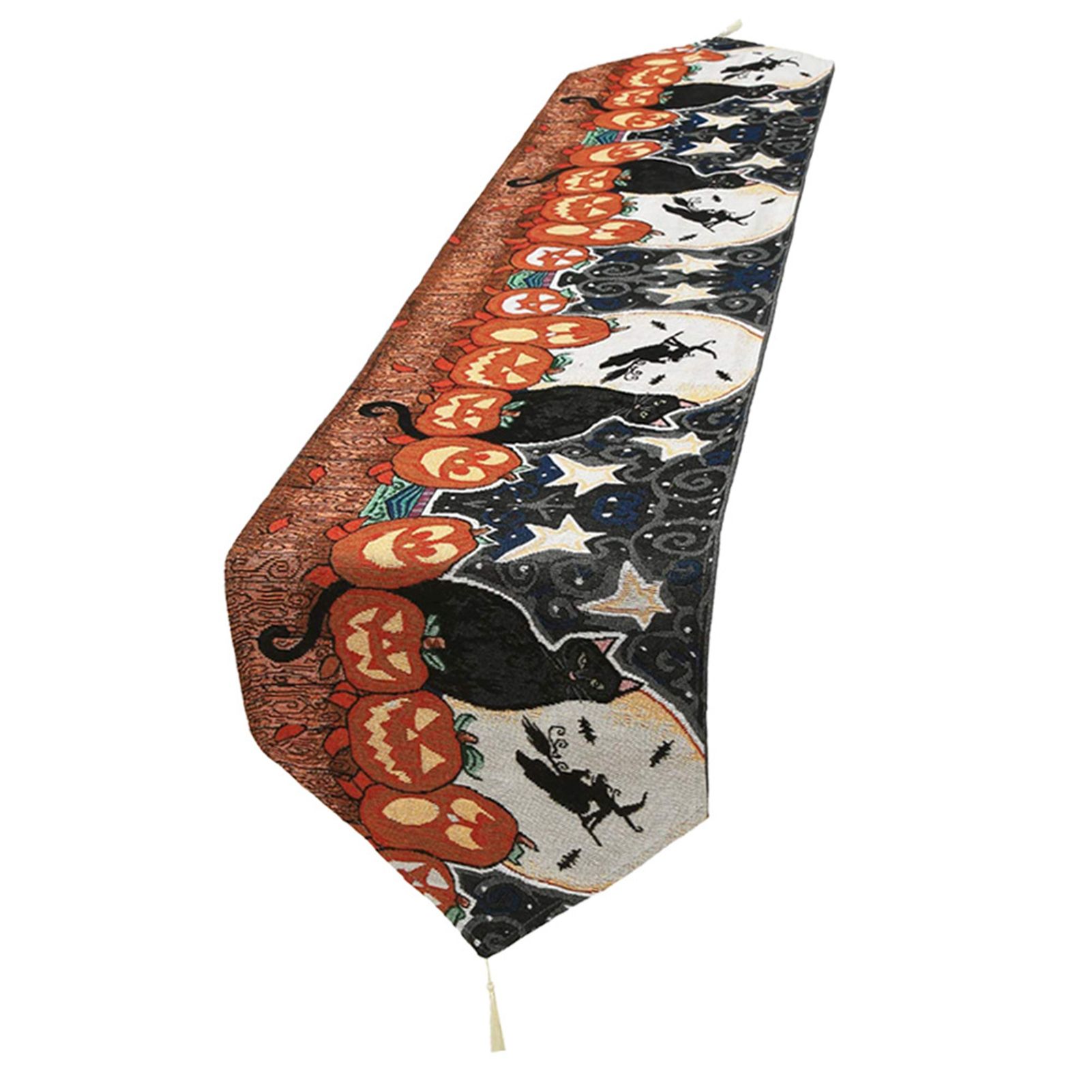 Table Runner Cotton and Linen for Halloween Decorations Home Dining Table 33x180cm - Image 1