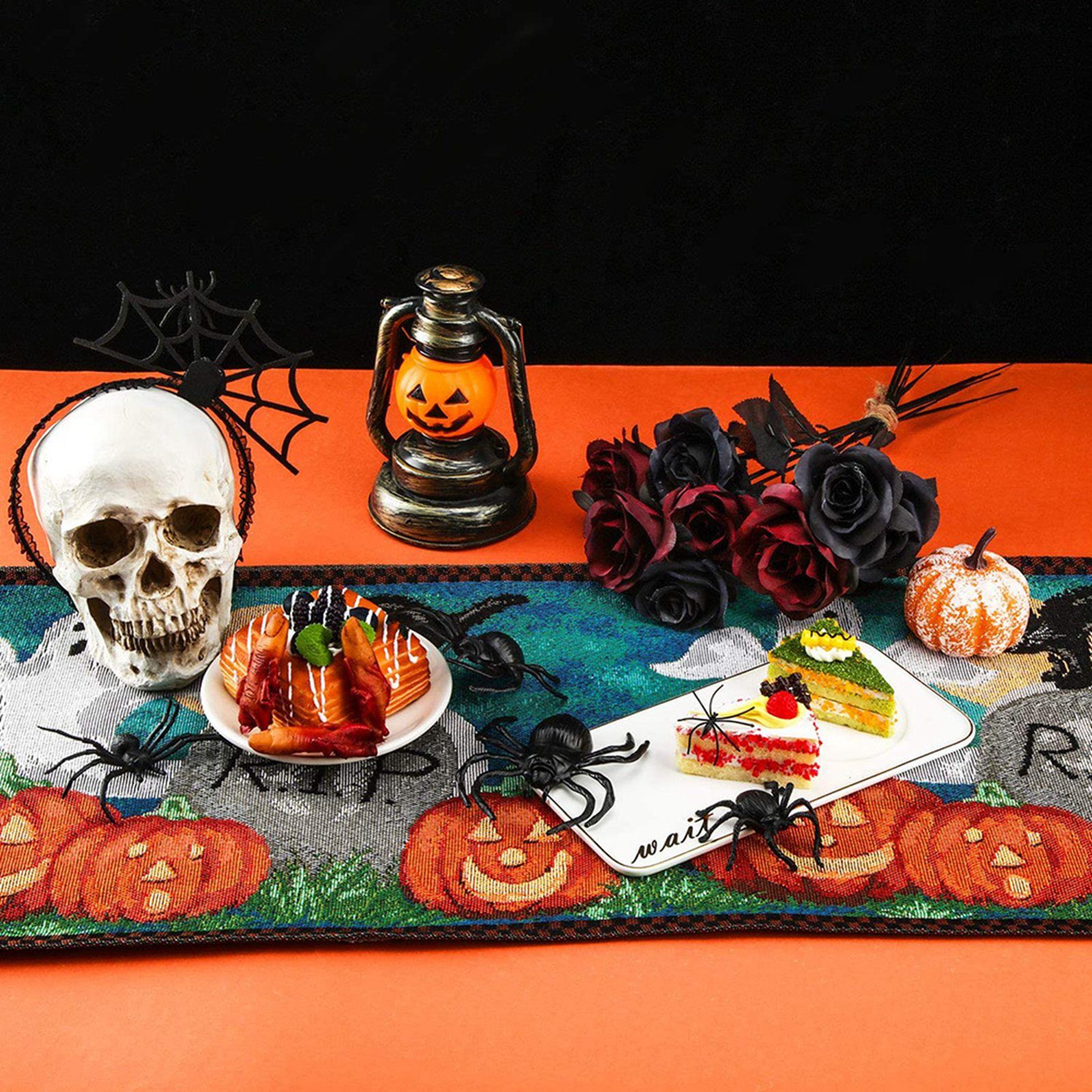 Table Runner Cotton and Linen for Halloween Decorations Home Dining Table 33x180cm - Image 5