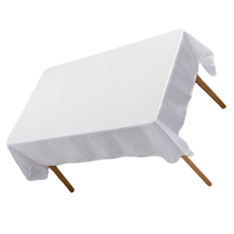 Tablecloth Rectangle White Table Cover Cloth Polyester 145x305cm for Dining Room Wedding Banquet Hotel - Image 3