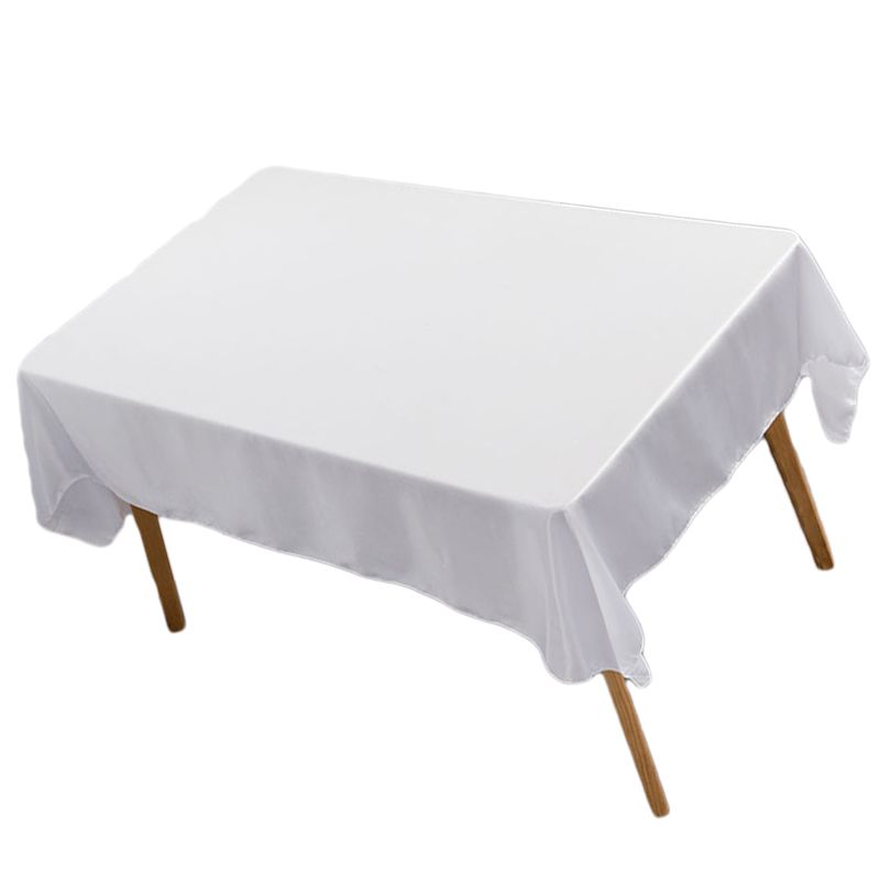 Tablecloth Rectangle White Table Cover Cloth Polyester 145x305cm for Dining Room Wedding Banquet Hotel - Image 4