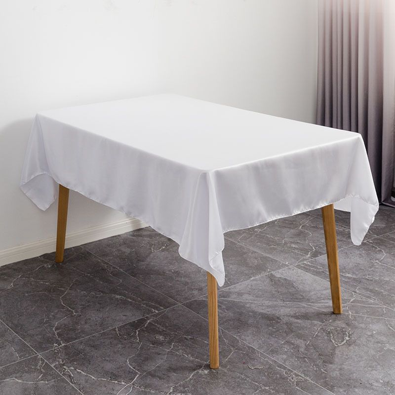 Tablecloth Rectangle White Table Cover Cloth Polyester 145x305cm for Dining Room Wedding Banquet Hotel - Image 5
