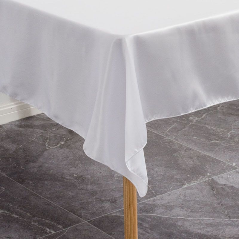 Tablecloth Rectangle White Table Cover Cloth Polyester 145x305cm for Dining Room Wedding Banquet Hotel - Image 8