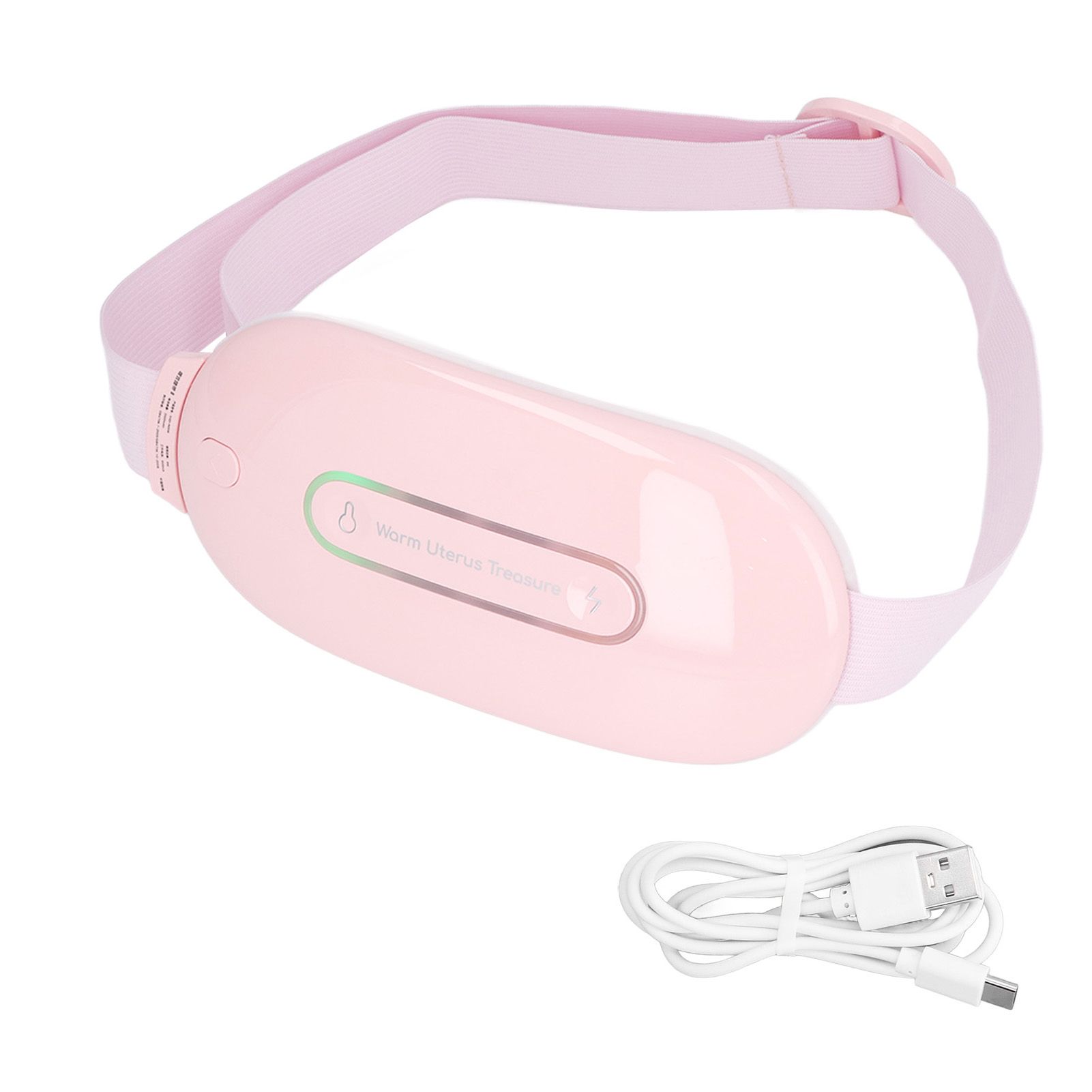 Electric Menstrual Heating Belt 3 Gears Fast Heating Intelligent Massage Electric Waist Belt for Women Pink - Image 1