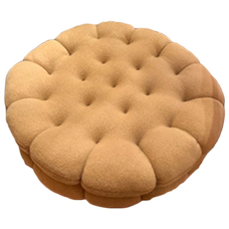 Cookie Cushion Cute Soft Breathable PP Cotton Filling Seating Cushion for Dormitory Bedroom Bedside 450g Apricot - Image 2