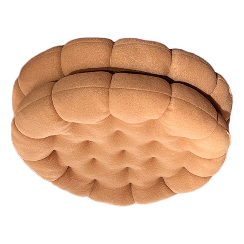 Cookie Cushion Cute Soft Breathable PP Cotton Filling Seating Cushion for Dormitory Bedroom Bedside 450g Apricot - Image 5