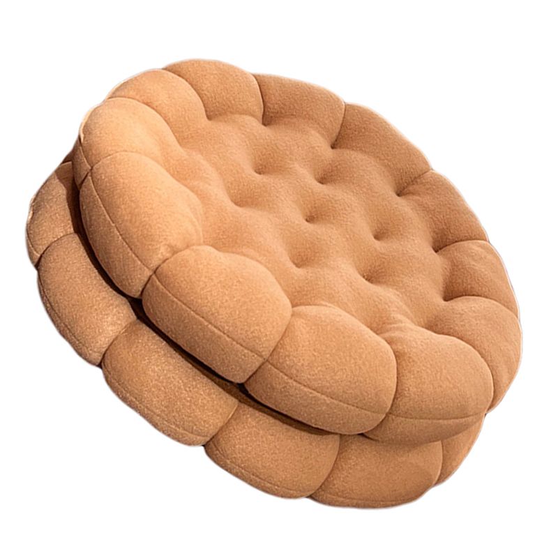 Cookie Cushion Cute Soft Breathable PP Cotton Filling Seating Cushion for Dormitory Bedroom Bedside 450g Apricot - Image 6
