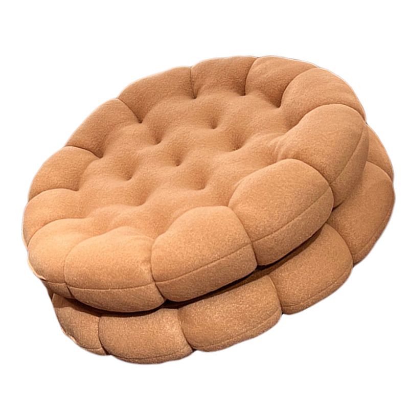 Cookie Cushion Cute Soft Breathable PP Cotton Filling Seating Cushion for Dormitory Bedroom Bedside 450g Apricot - Image 7