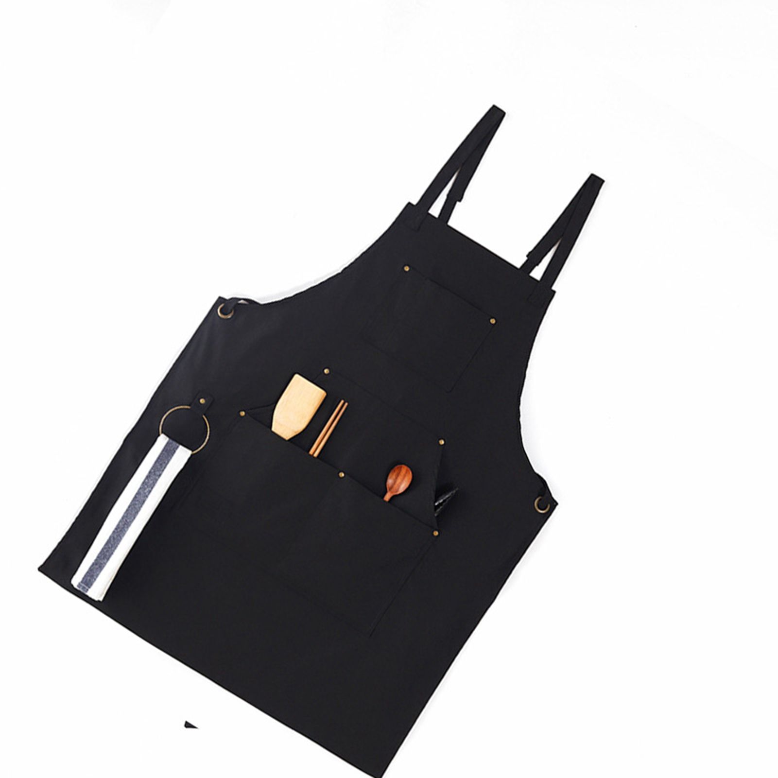 Barbecue Apron Adjustable Waterproof Work Tool Apron with Multiple Pockets Kitchen Apron - Image 2