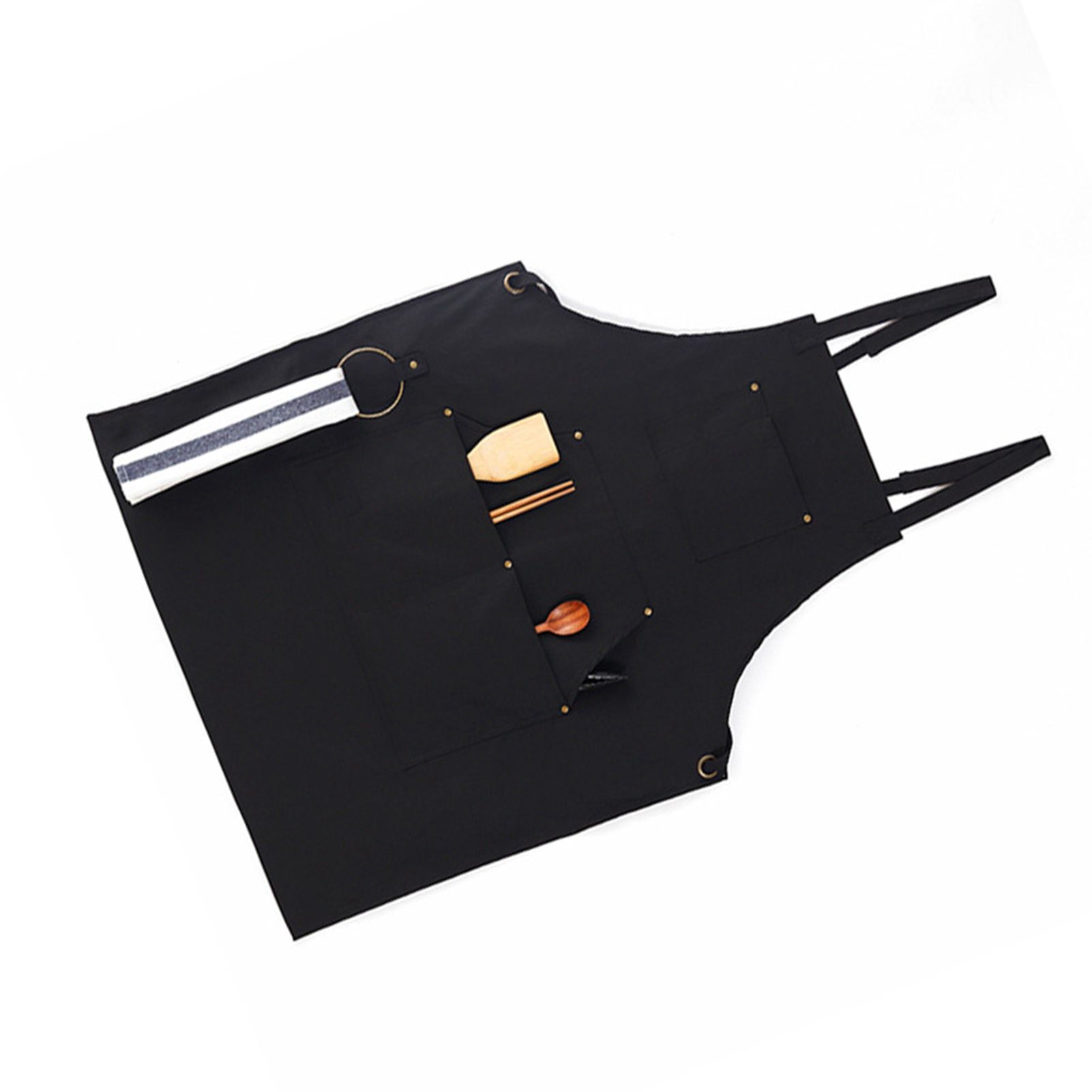 Barbecue Apron Adjustable Waterproof Work Tool Apron with Multiple Pockets Kitchen Apron - Image 3